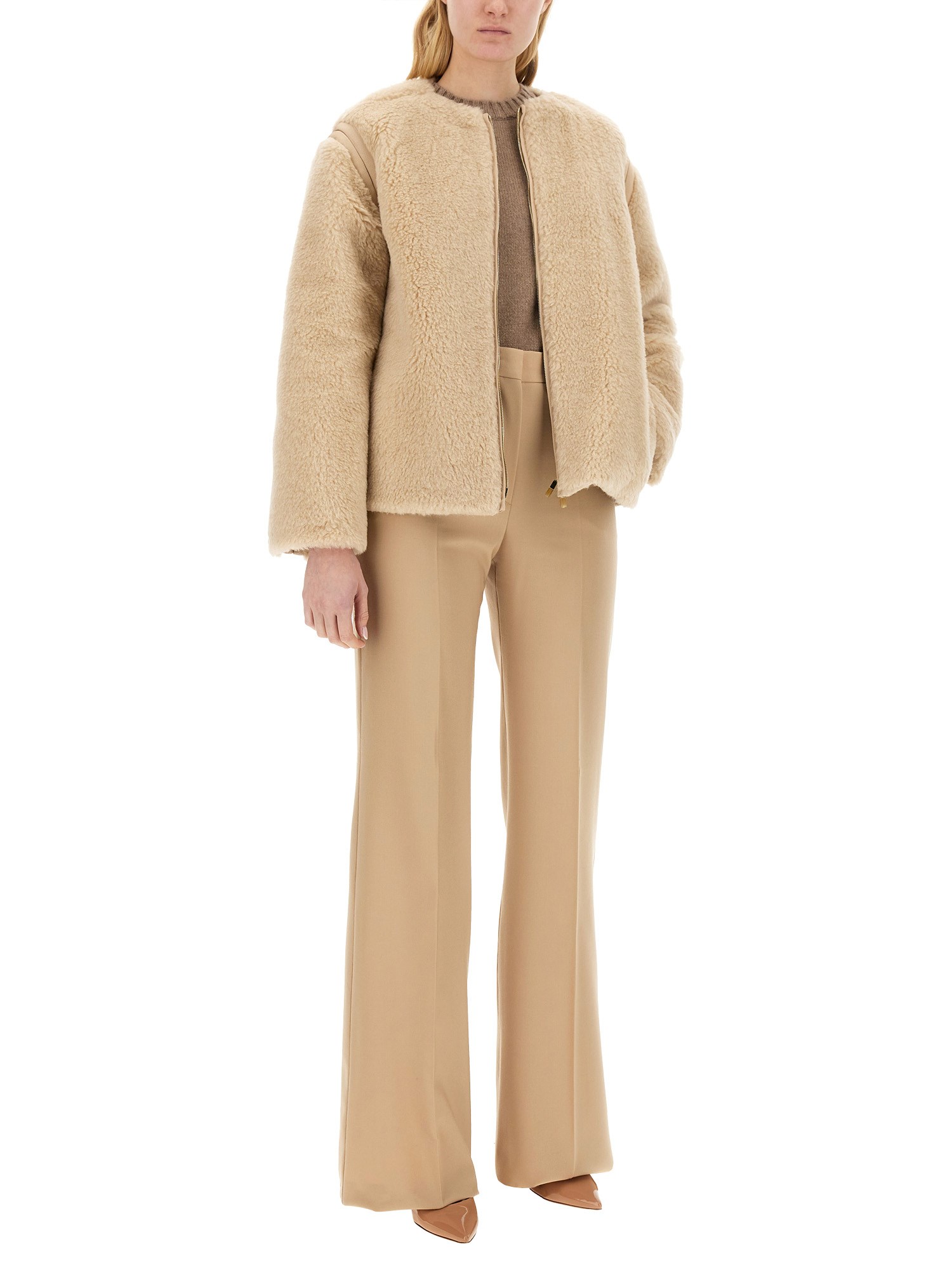 MAX MARA    TEDDY FABRIC SANDWICH JACKET