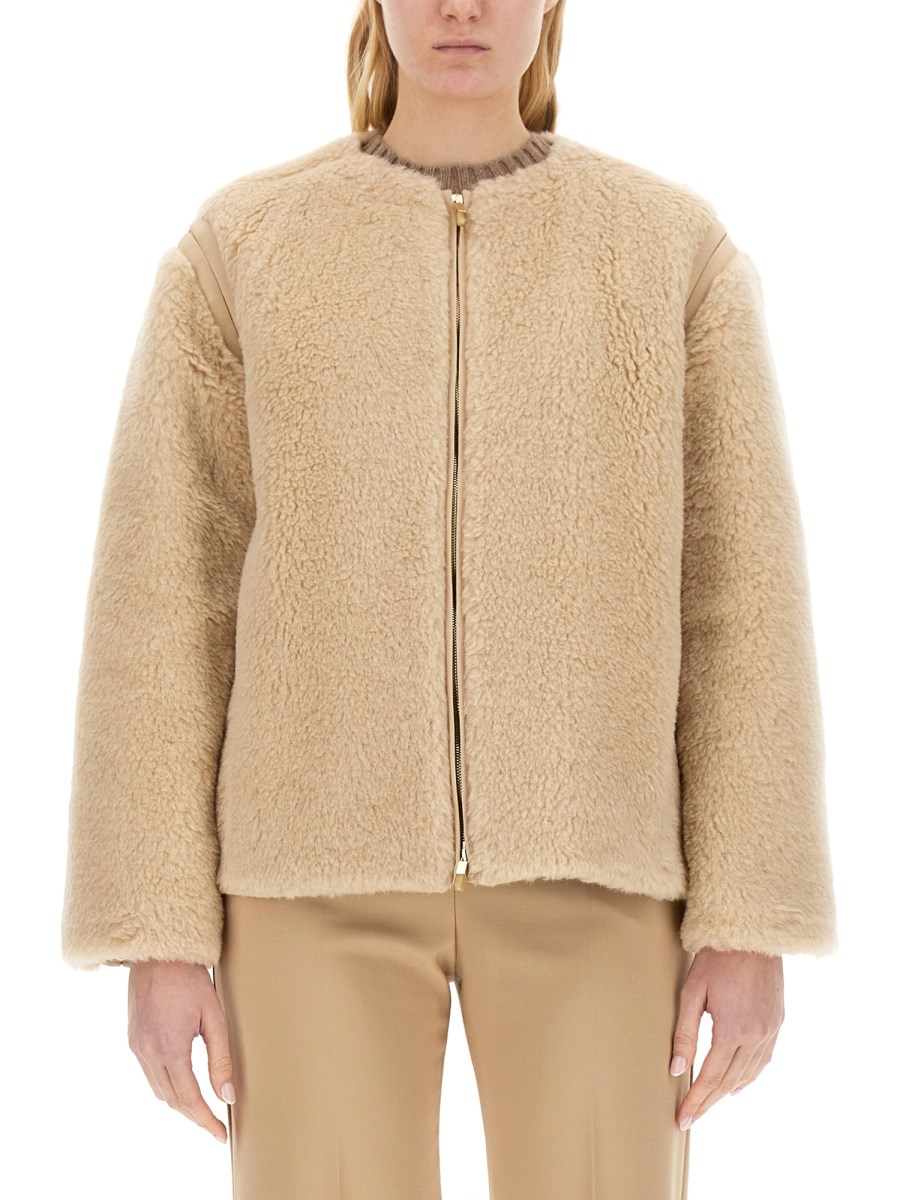 MAX MARA    TEDDY FABRIC SANDWICH JACKET