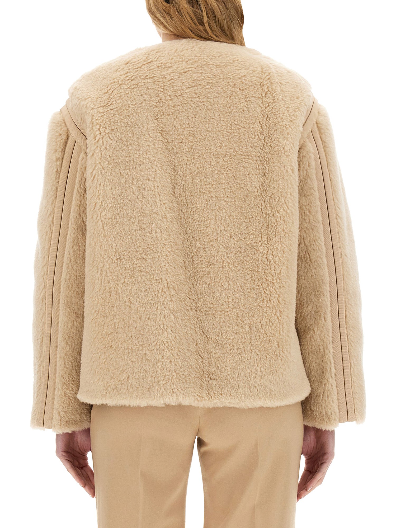 MAX MARA    TEDDY FABRIC SANDWICH JACKET