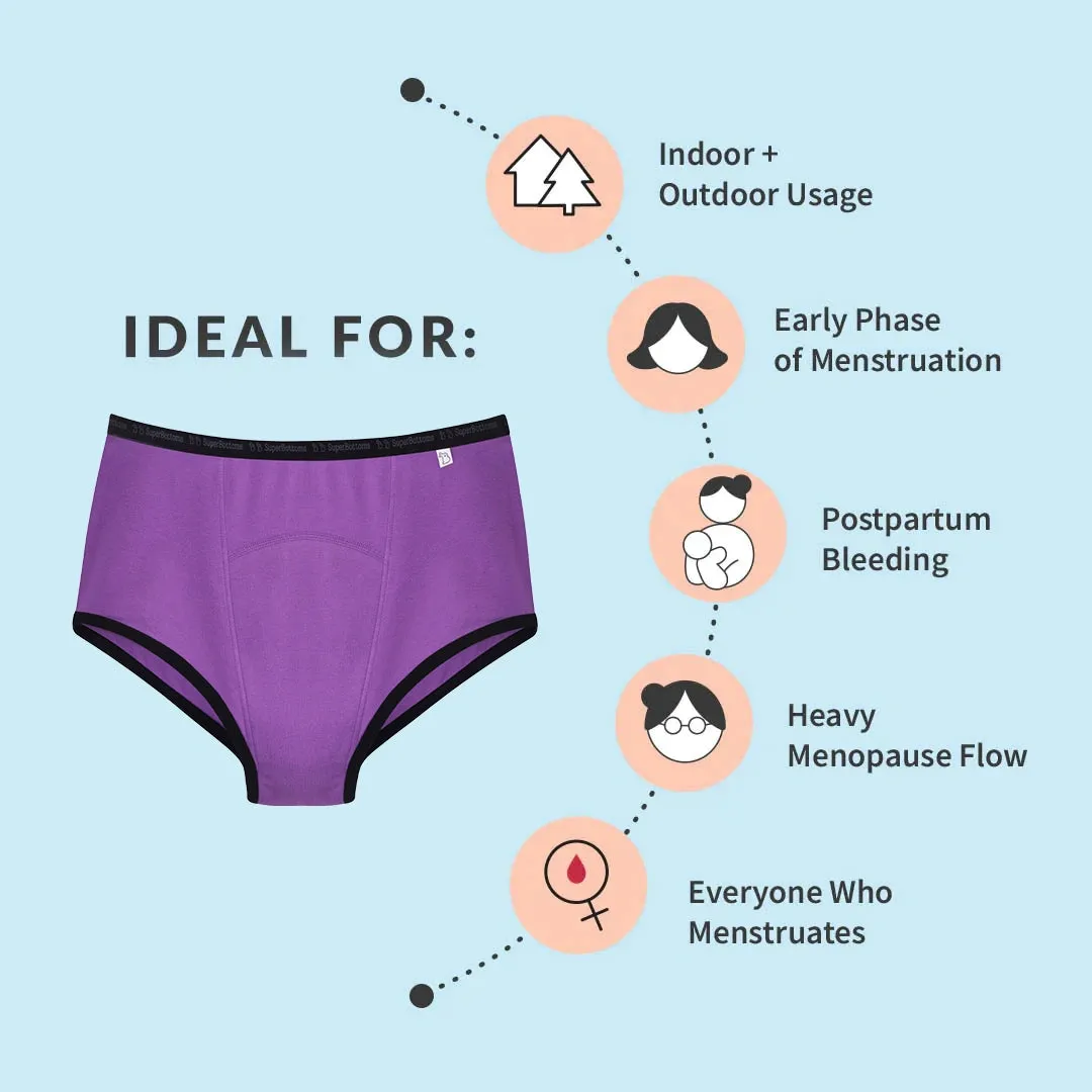 MaxAbsorb Period Underwear Pack of 3 + Free Waterproof Travel Bag