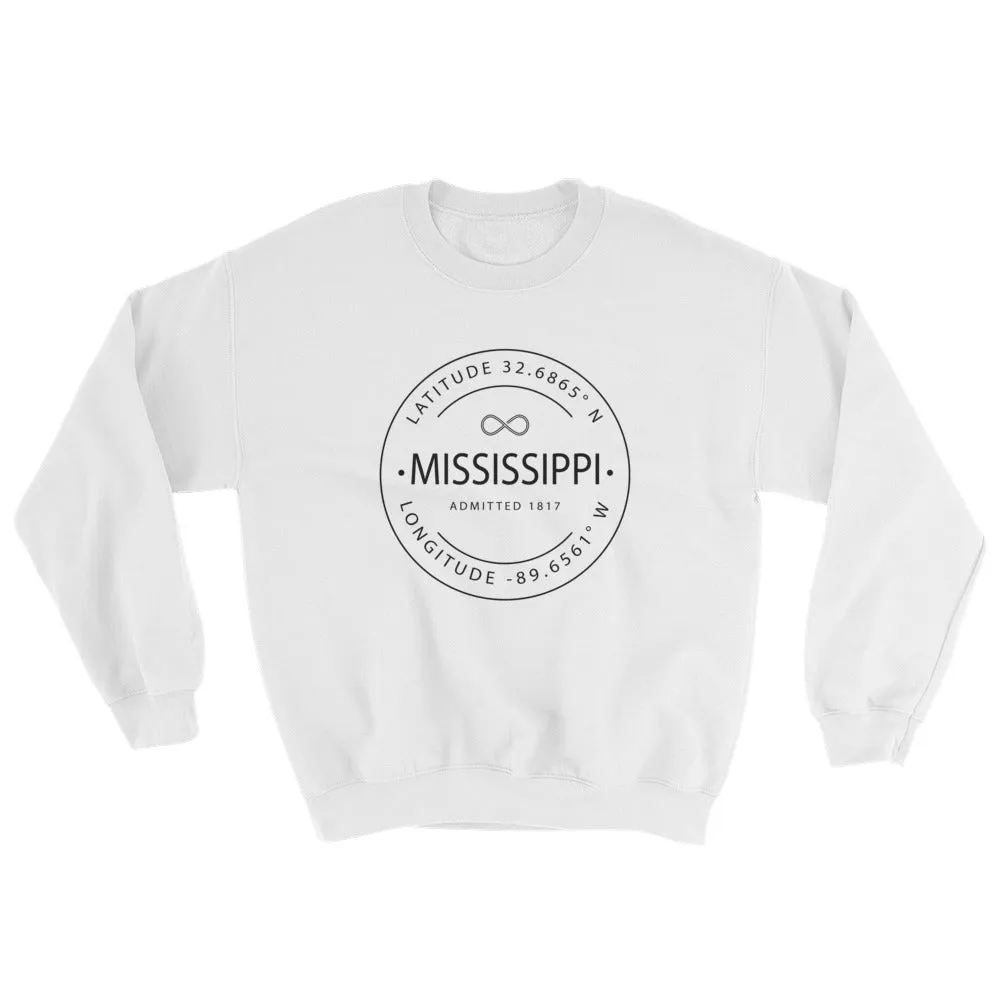 Mississippi - Crewneck Sweatshirt - Latitude & Longitude