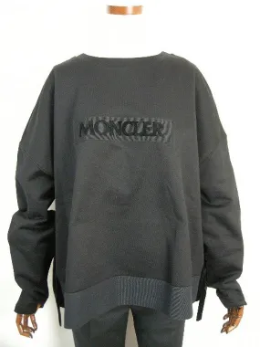 MONCLER  |Size XS-S◆ MONCLER Box Logo Oversized Sweatshirt Black Women