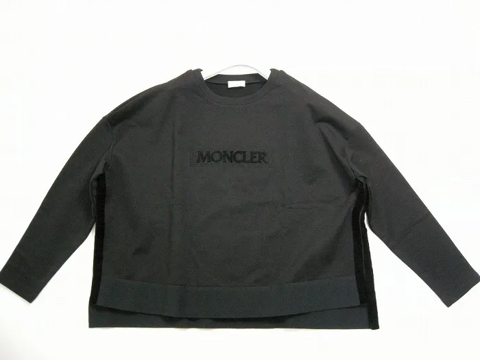 MONCLER  |Size XS-S◆ MONCLER Box Logo Oversized Sweatshirt Black Women