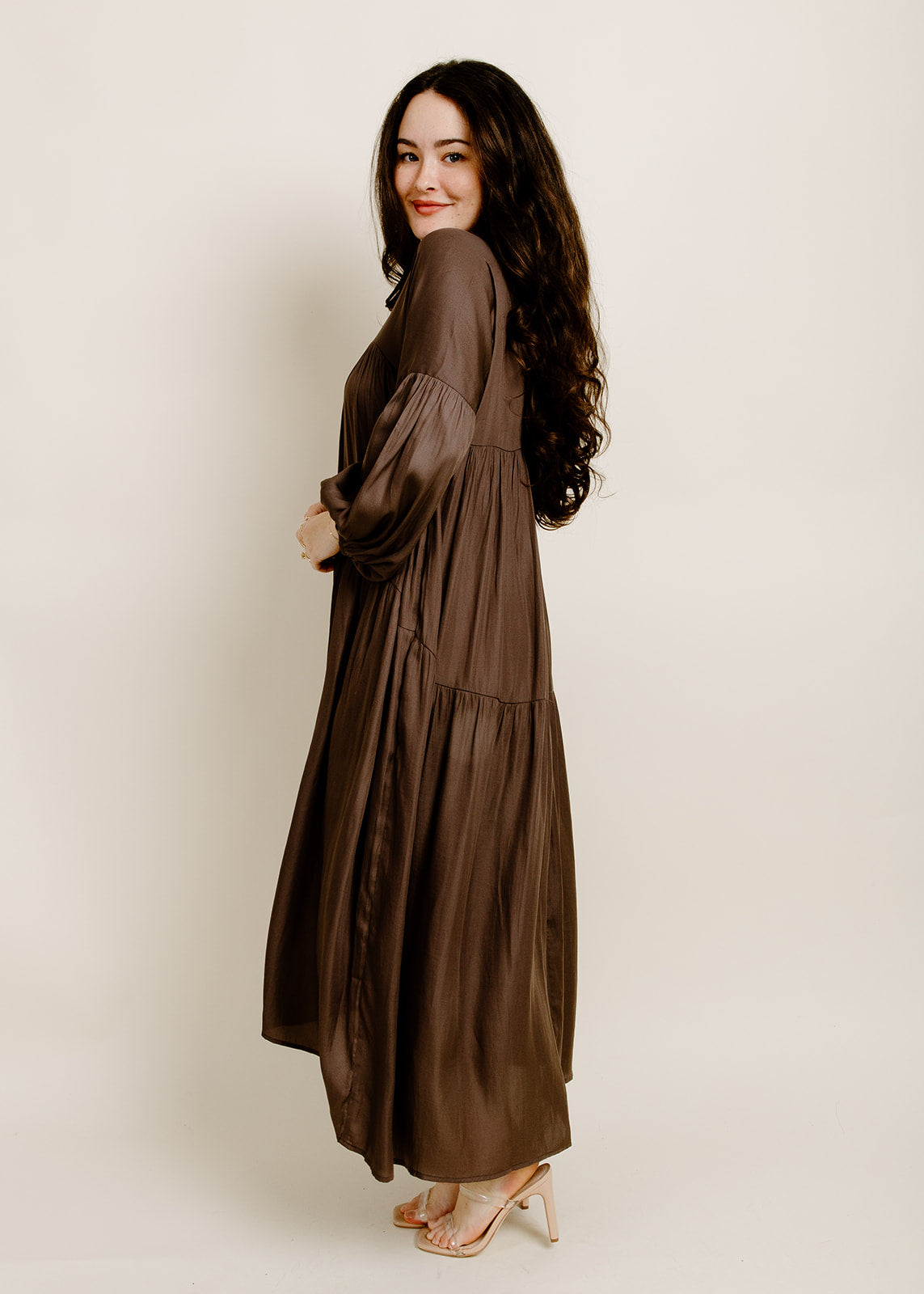 Nadia Midi Dress - Chestnut