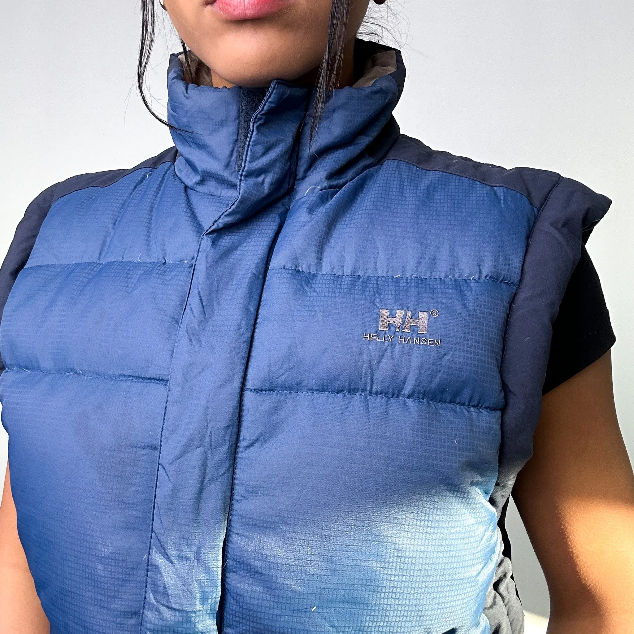 Navy Blue 90s Helly Hansen Puffer Jacket Coat Gilet (S)