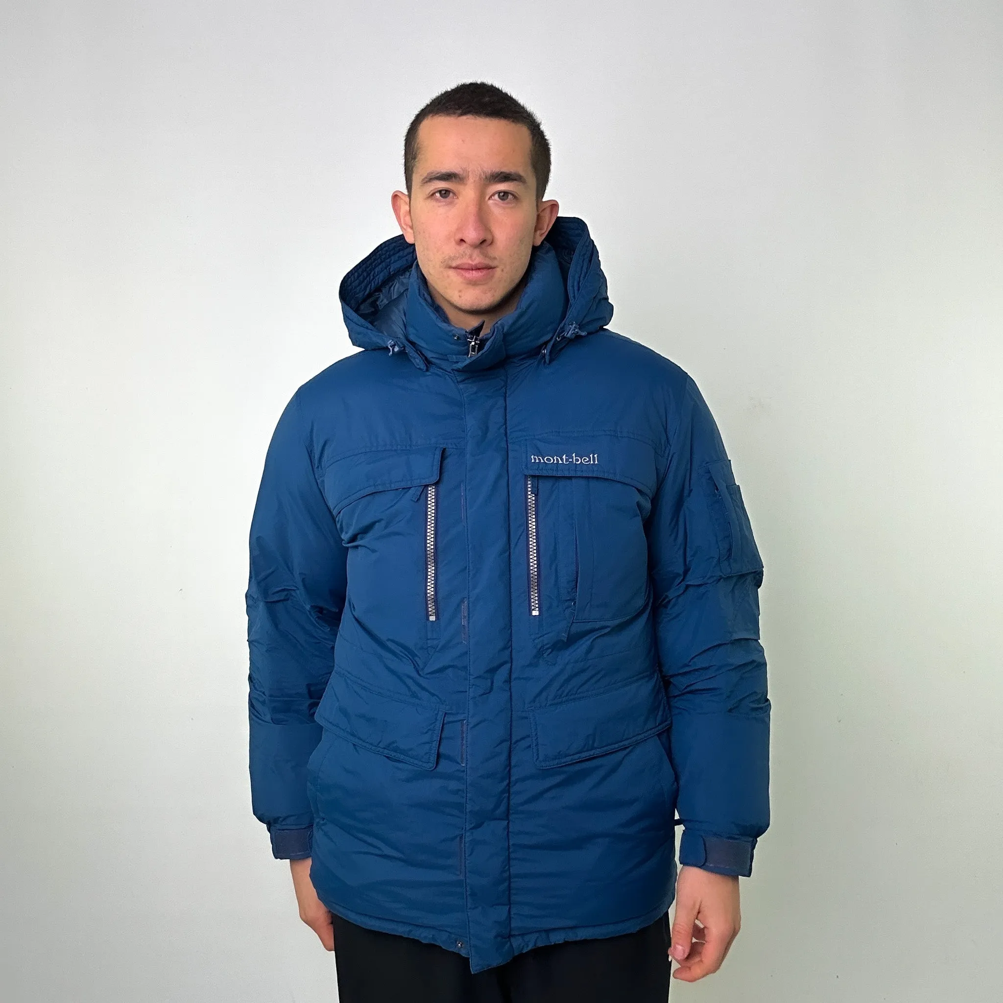 Navy Blue 90s Mont Bell Puffer Jacket Coat (L)