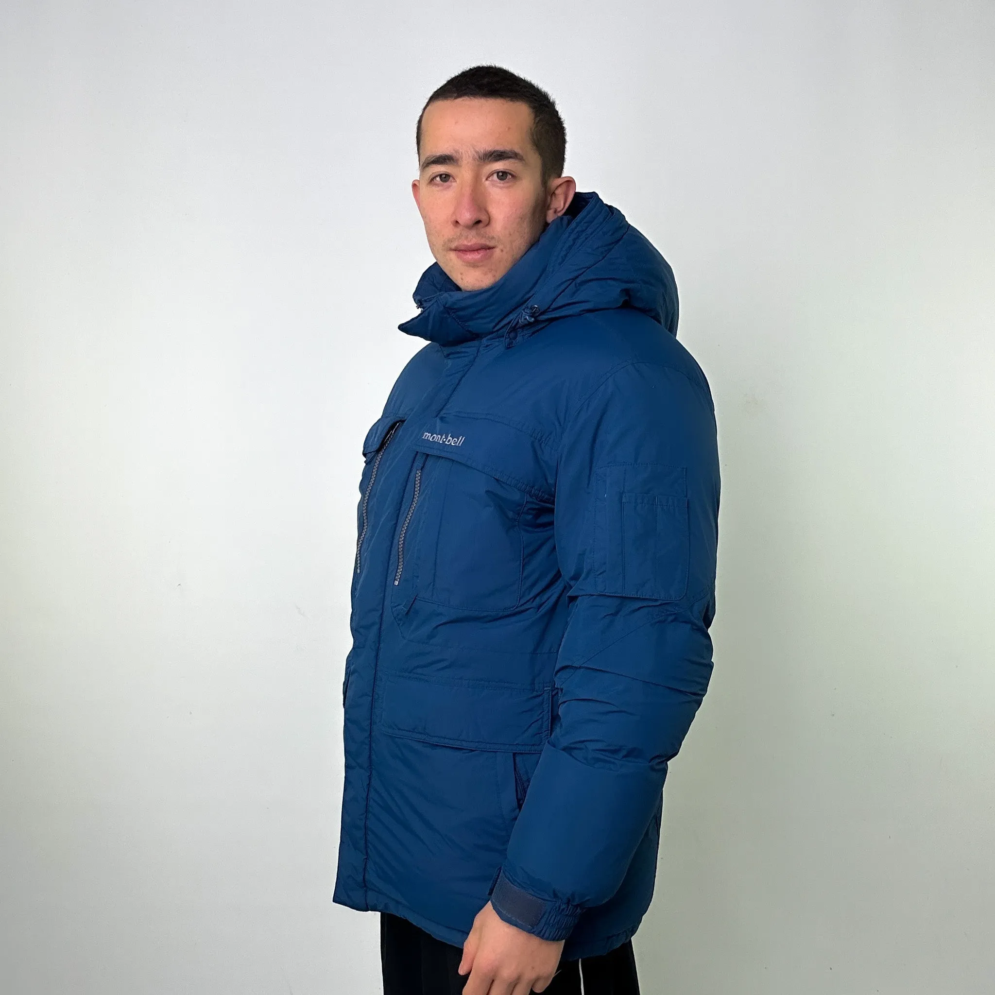 Navy Blue 90s Mont Bell Puffer Jacket Coat (L)