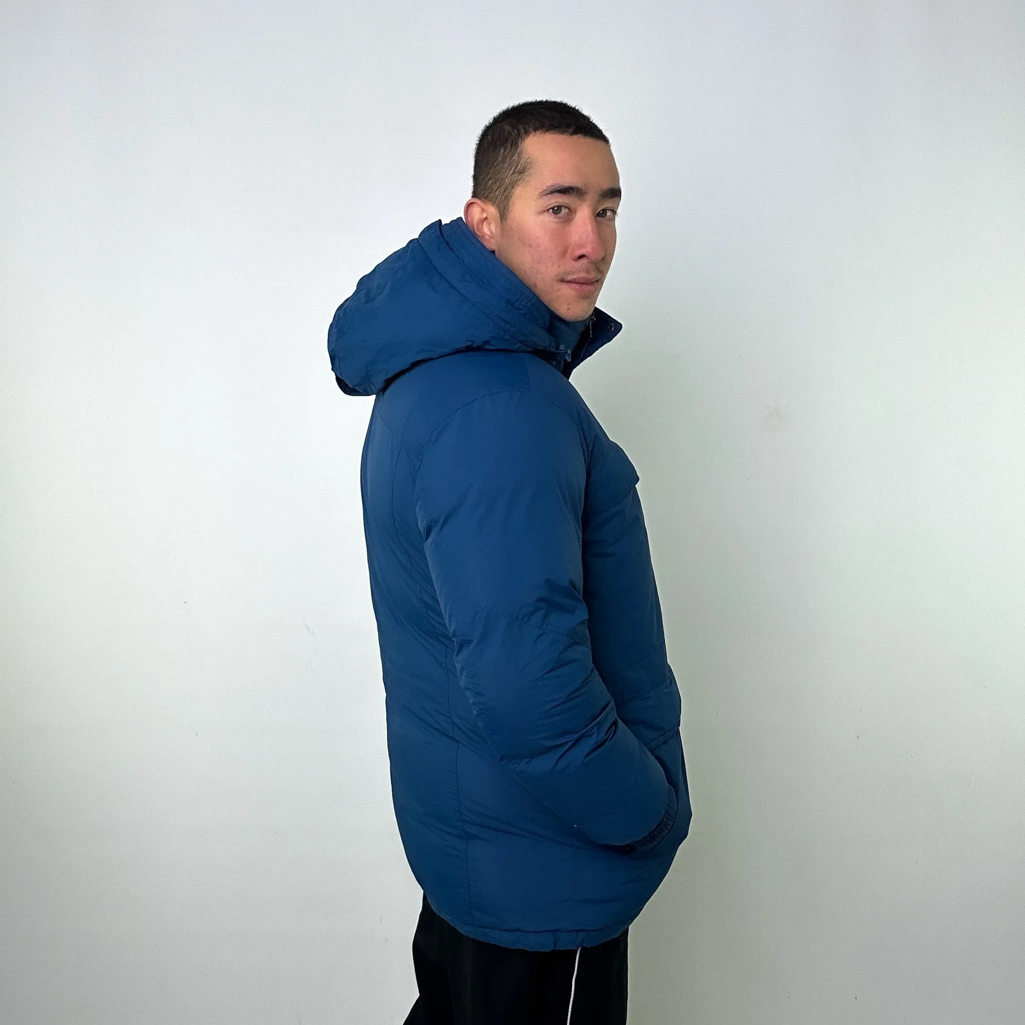 Navy Blue 90s Mont Bell Puffer Jacket Coat (L)