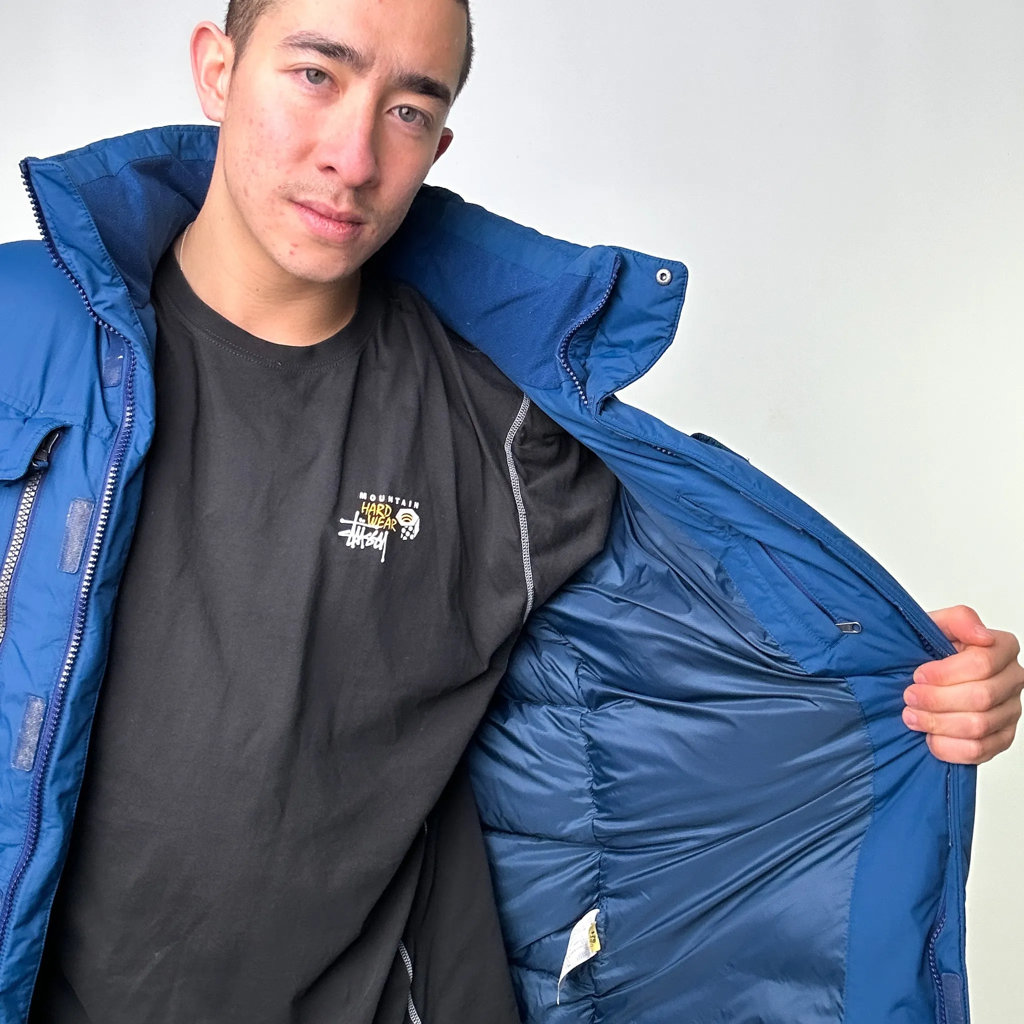 Navy Blue 90s Mont Bell Puffer Jacket Coat (L)