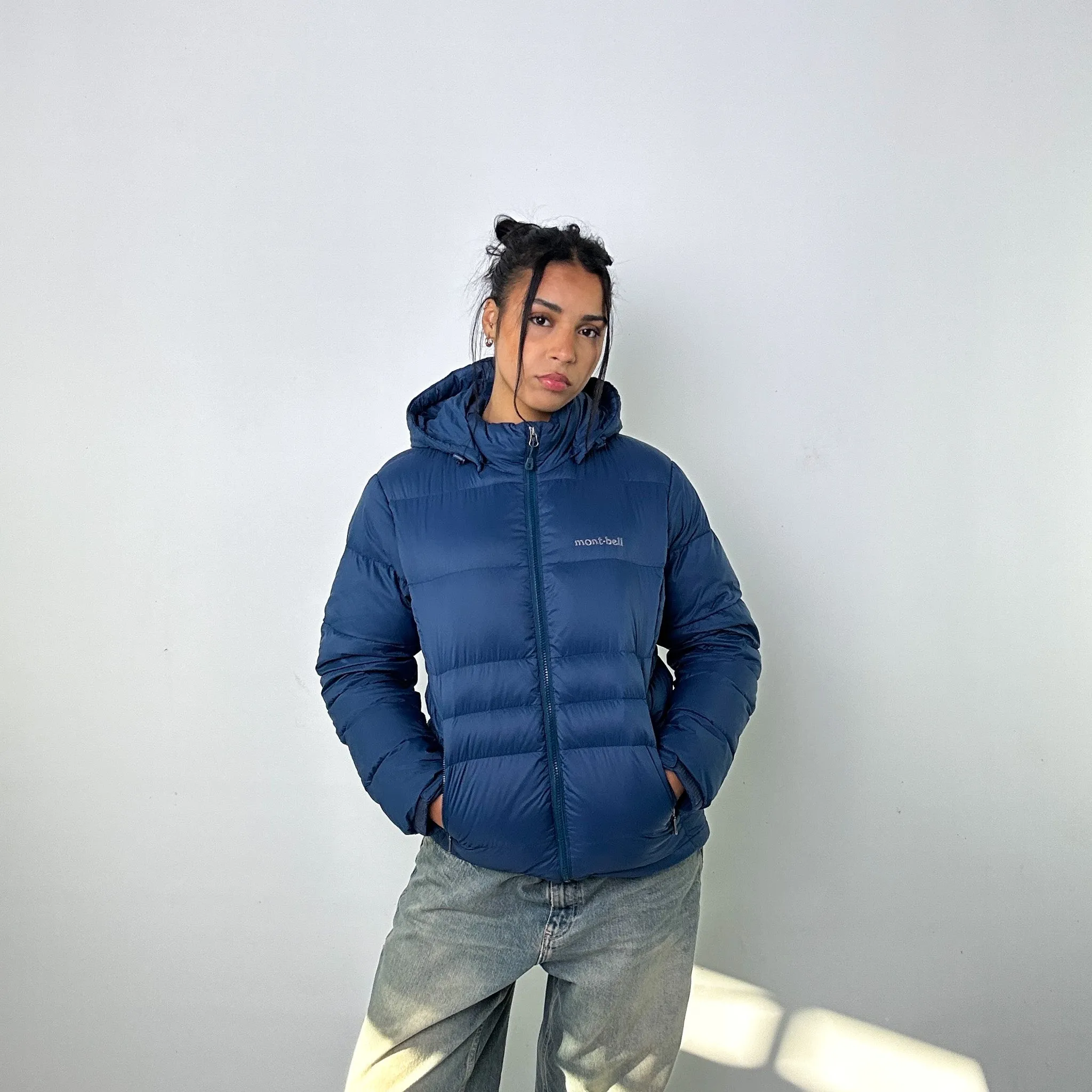 Navy Blue 90s Mont Bell Puffer Jacket Coat (S)