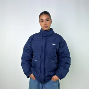 Navy Blue 90s NIKE Puffer Jacket Coat (L)