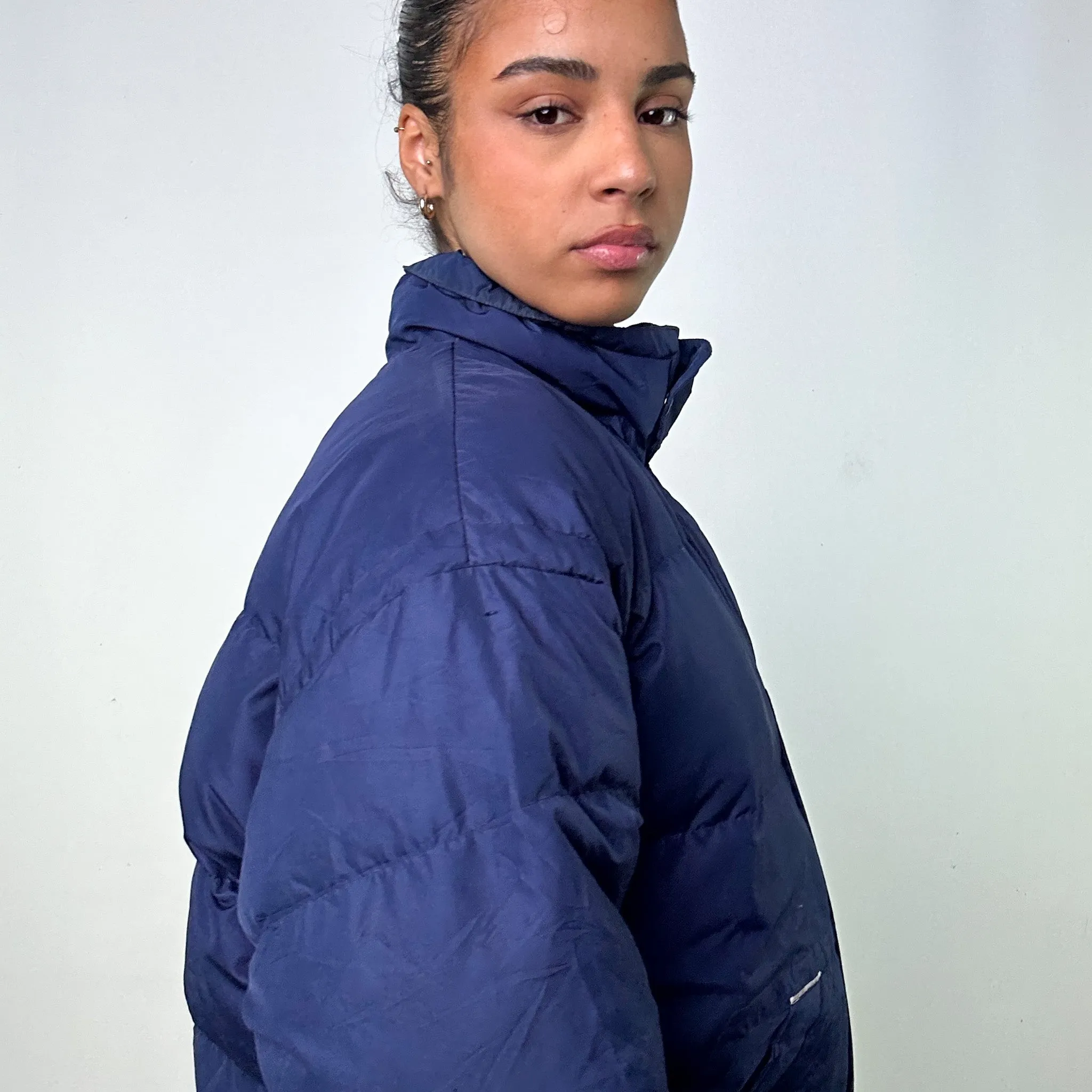 Navy Blue 90s NIKE Puffer Jacket Coat (L)