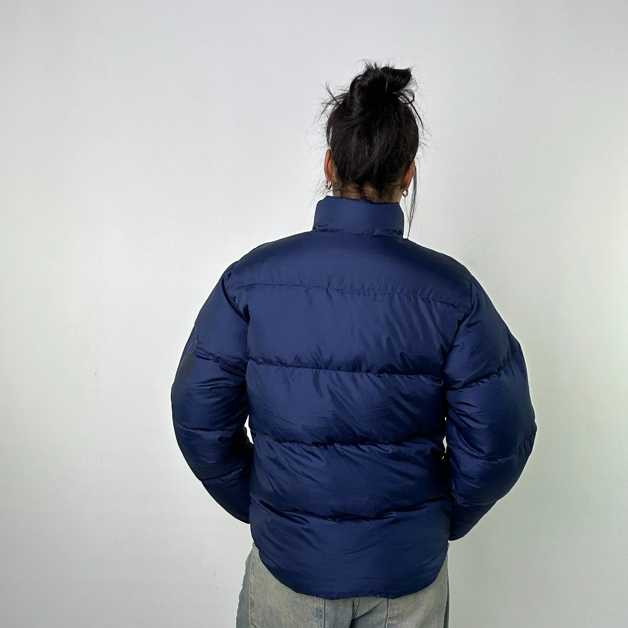 Navy Blue 90s Polo Ralph Lauren Puffer Jacket Coat (M)