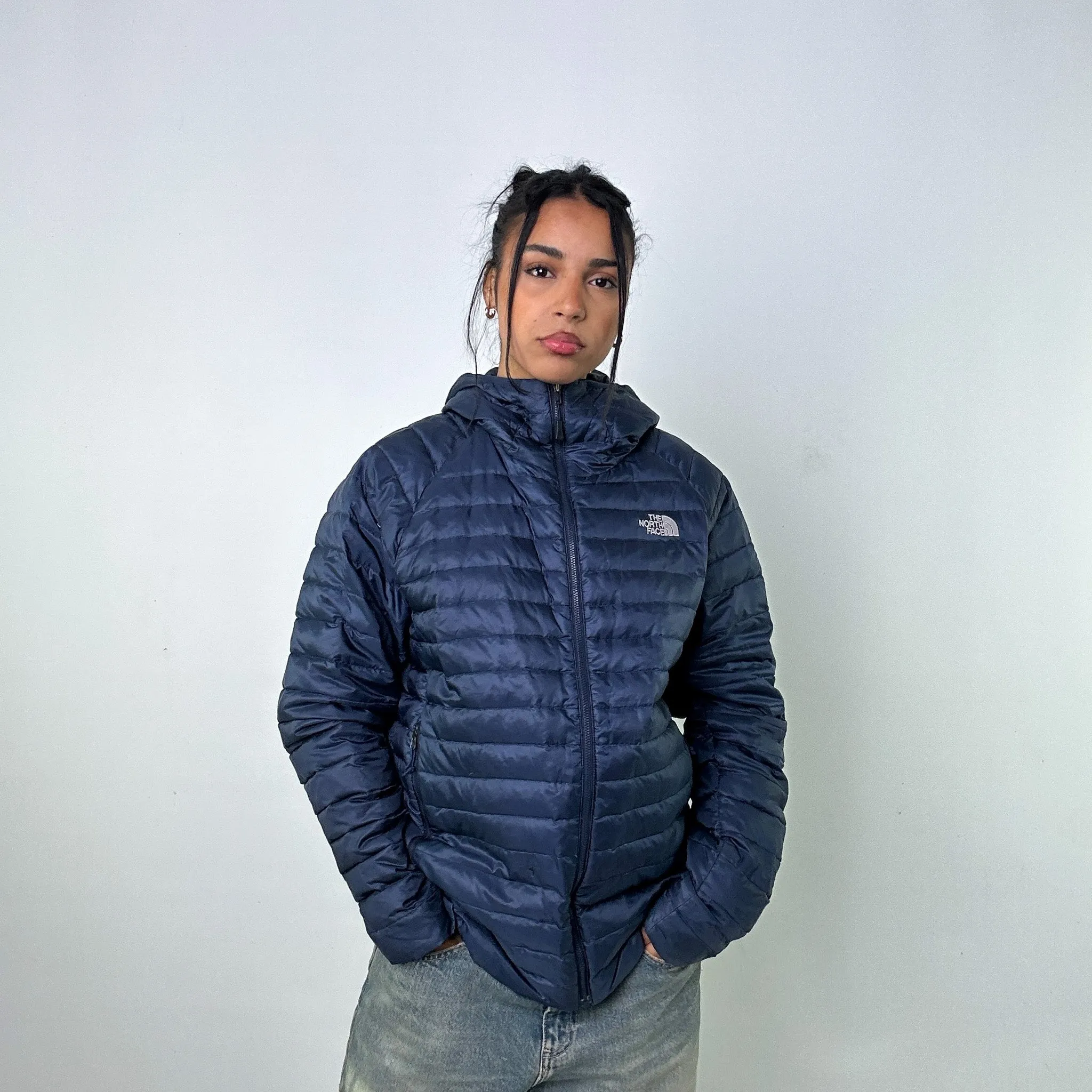 Navy Blue 90s The North Face Puffer Jacket Coat (L)