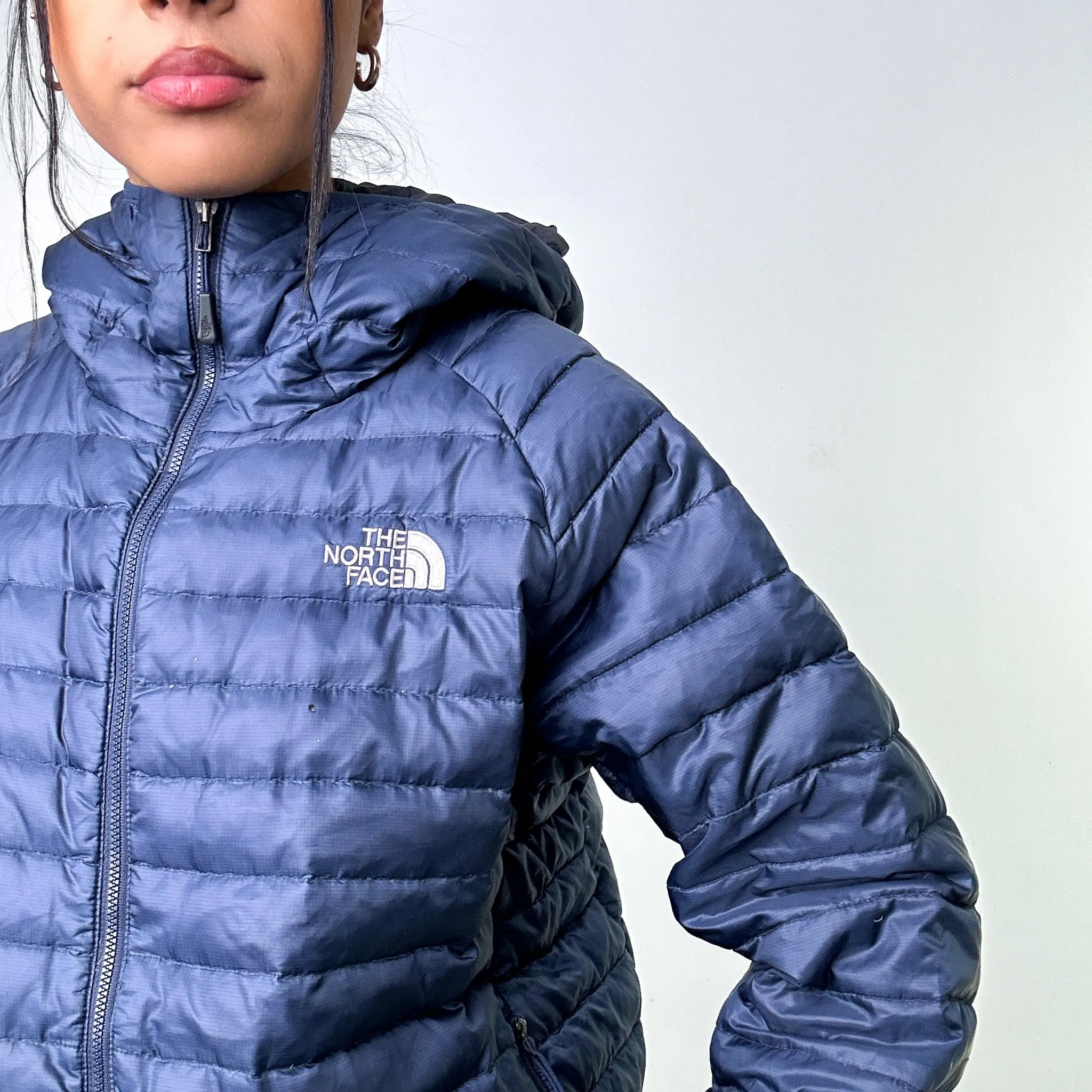 Navy Blue 90s The North Face Puffer Jacket Coat (L)