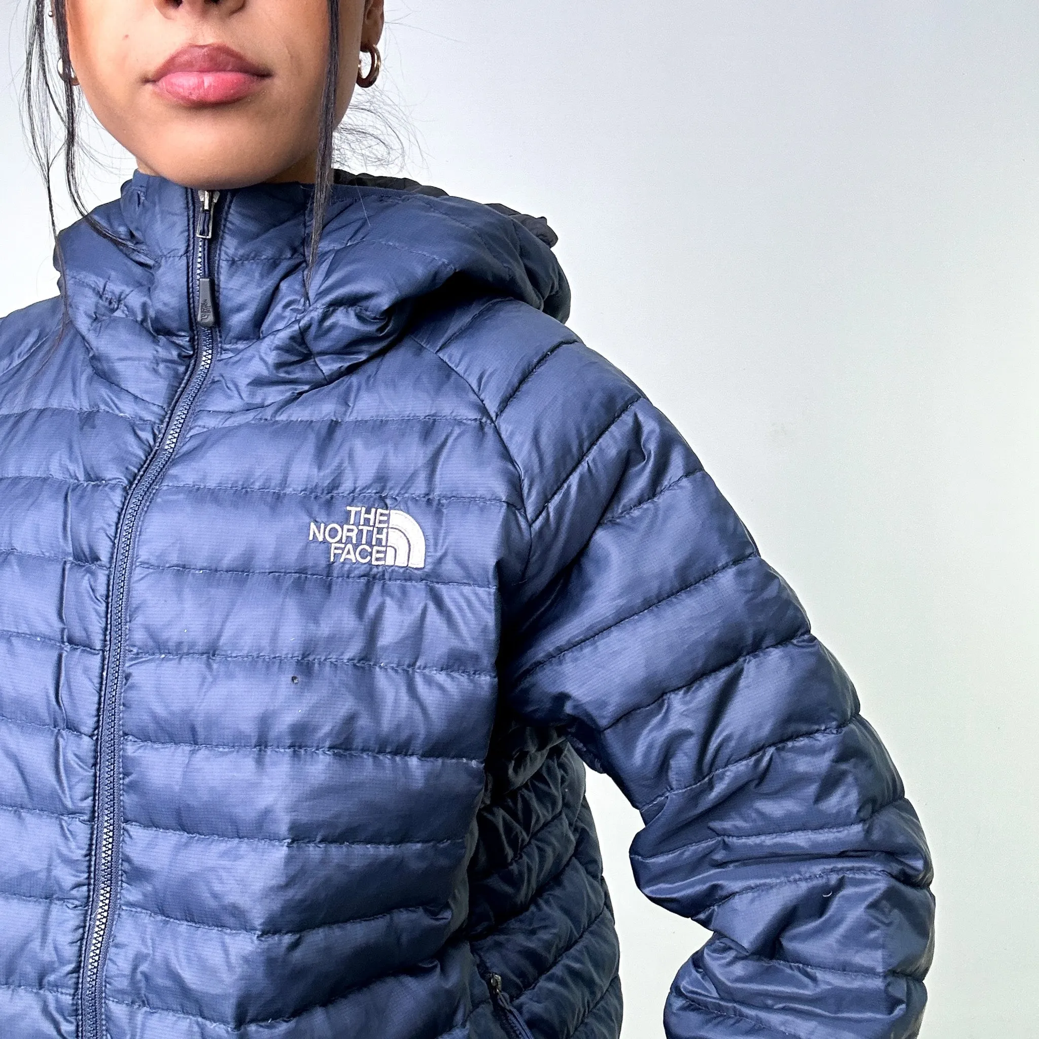 Navy Blue 90s The North Face Puffer Jacket Coat (L)