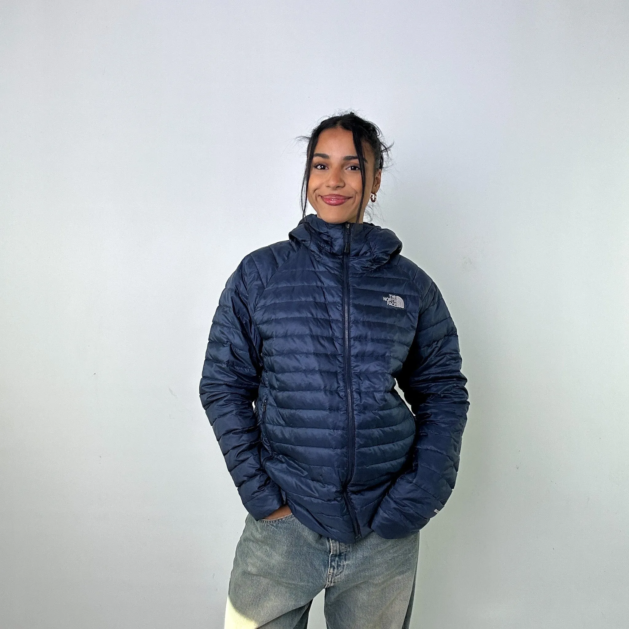 Navy Blue 90s The North Face Puffer Jacket Coat (L)