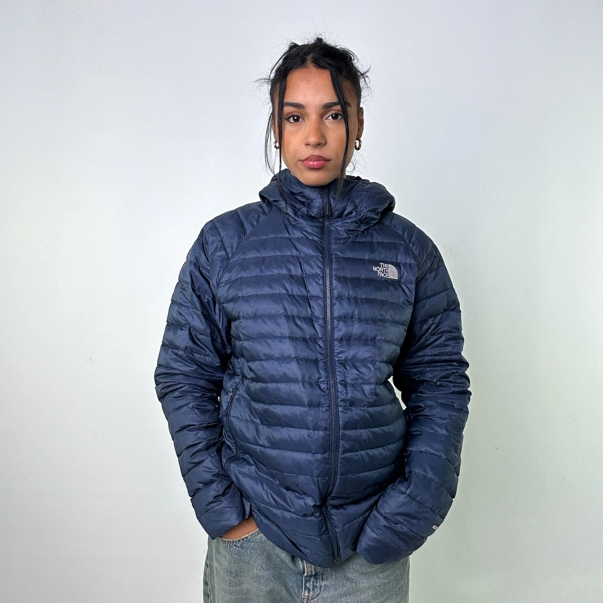 Navy Blue 90s The North Face Puffer Jacket Coat (L)