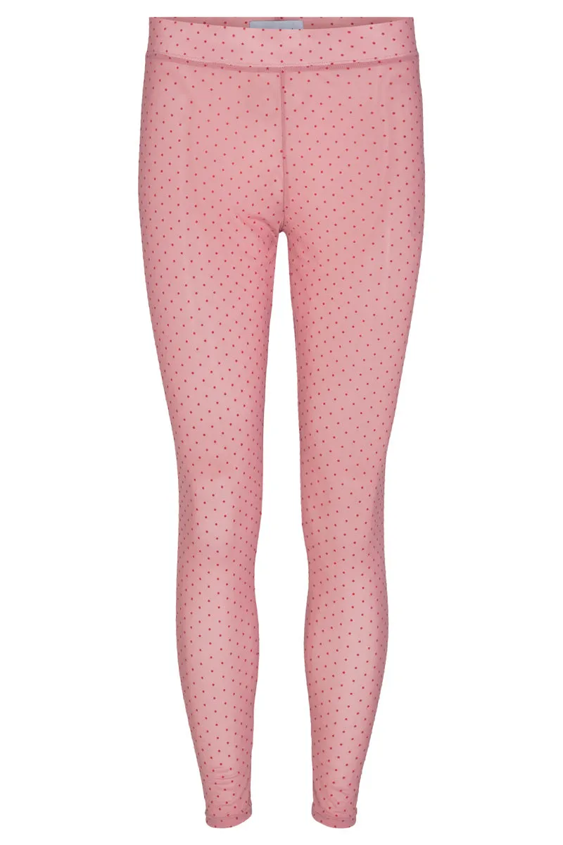 Nilla Leggings | Rose Red Dot | Mesh leggings fra Liberté Essentiel