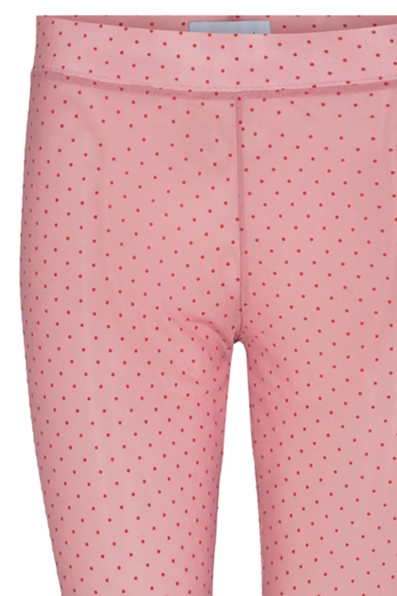 Nilla Leggings | Rose Red Dot | Mesh leggings fra Liberté Essentiel