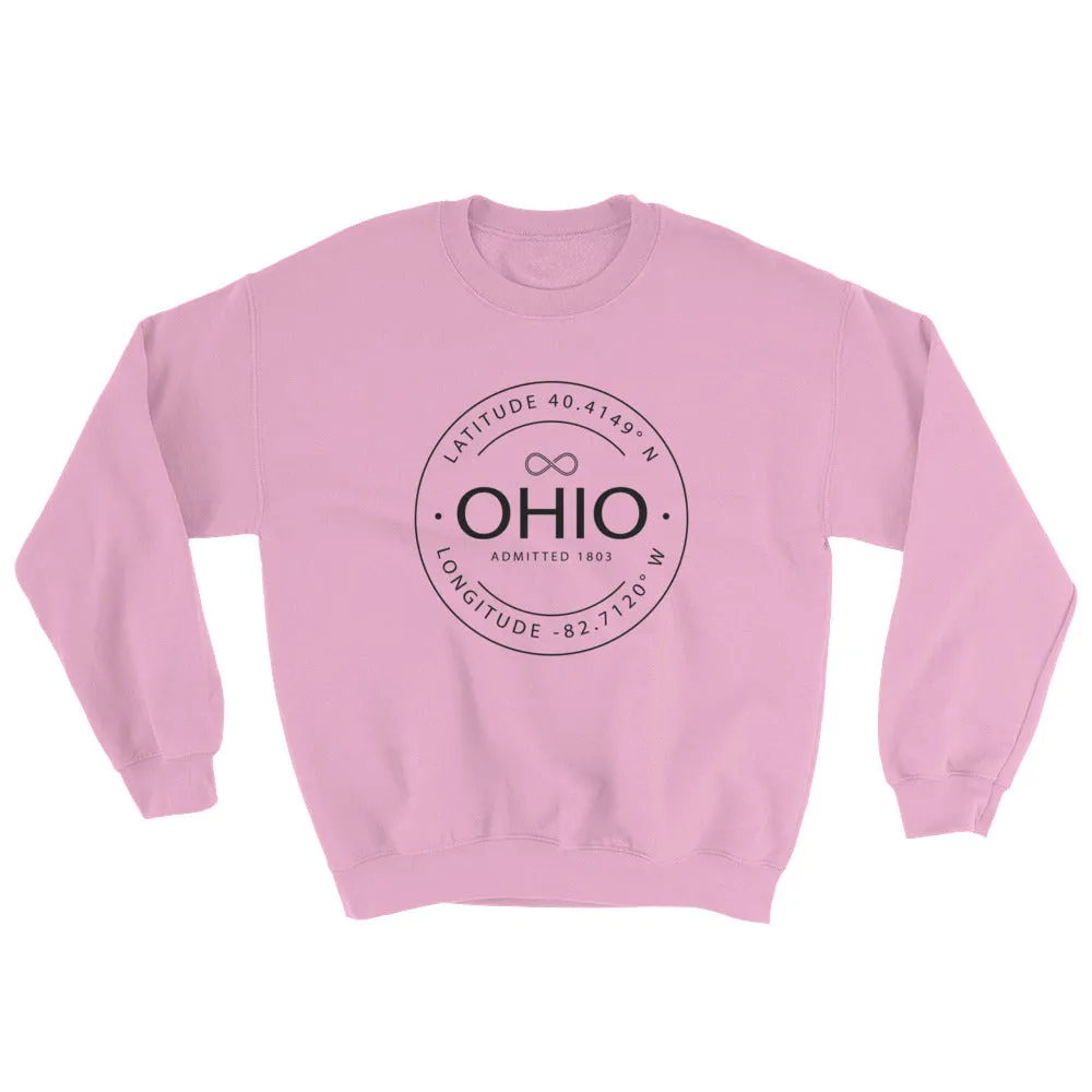 Ohio - Crewneck Sweatshirt - Latitude & Longitude