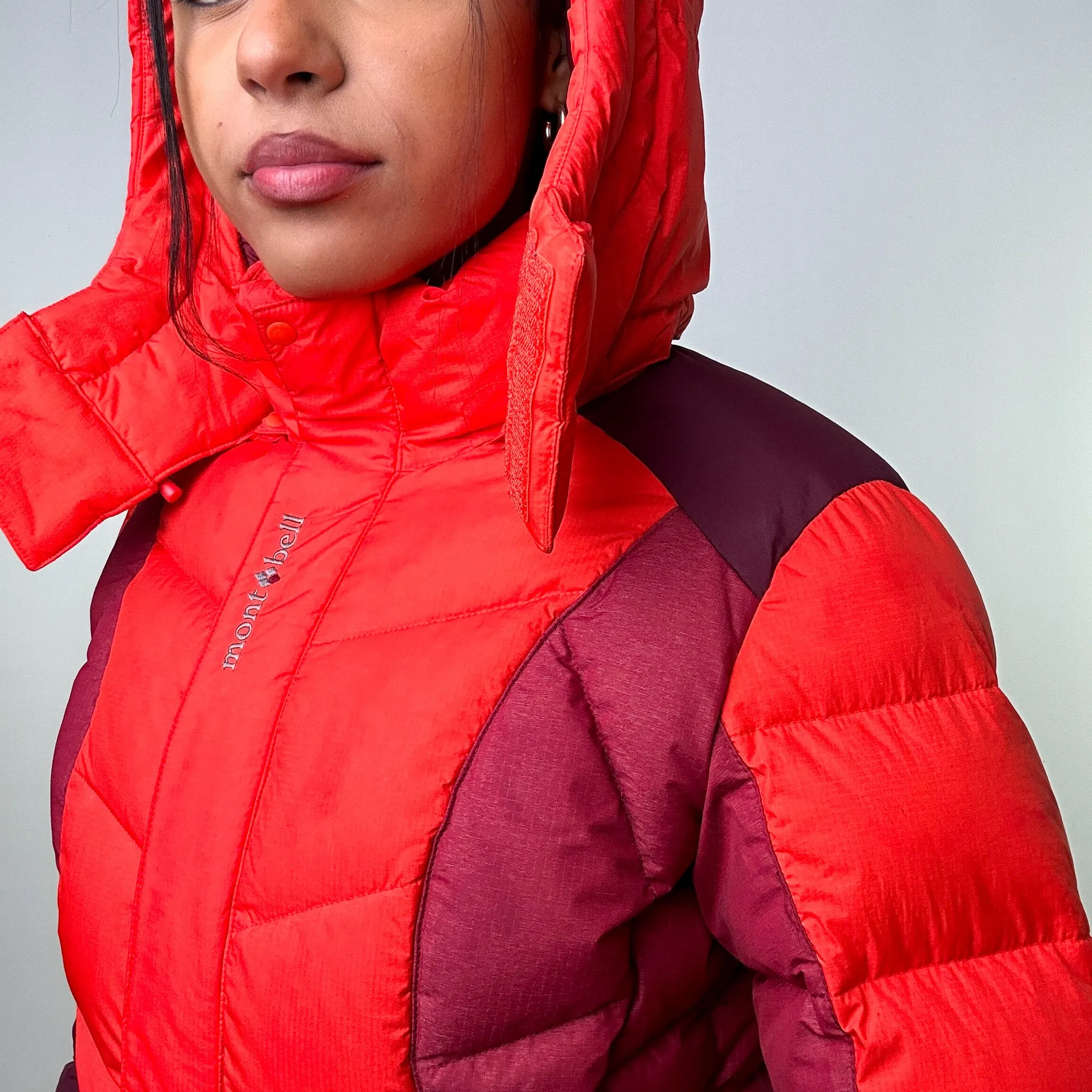 Orange y2ks Mont Bell Puffer Jacket Coat (L)