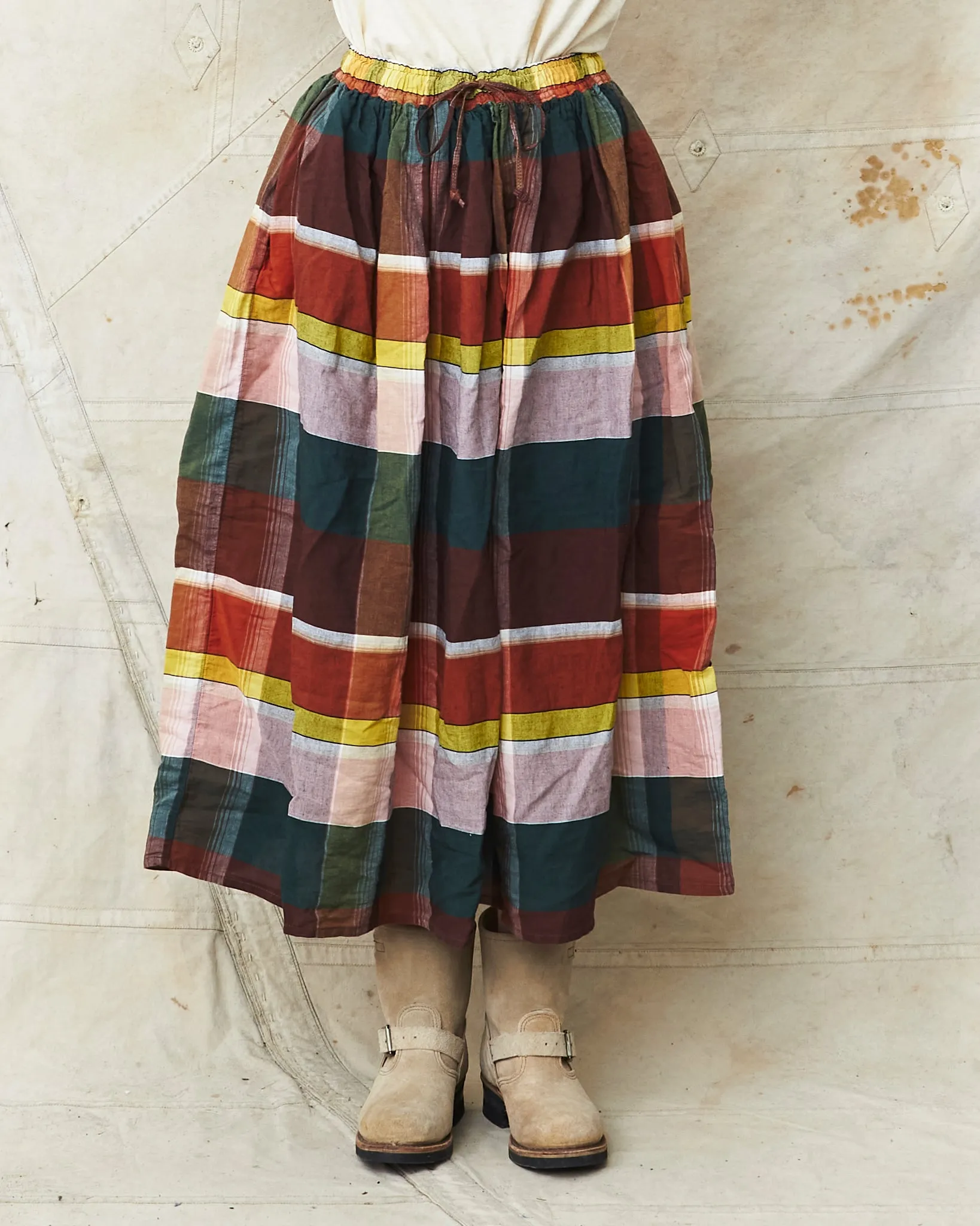 OrSlow 4003 Original Check Gathered Skirt