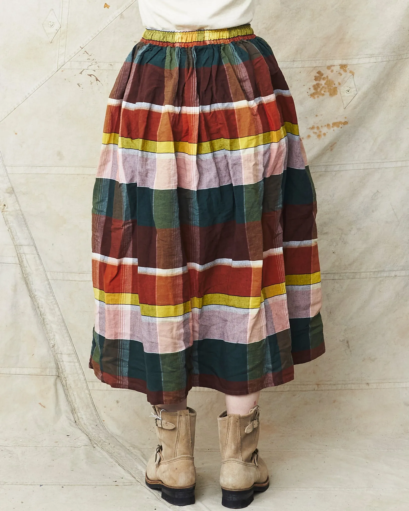 OrSlow 4003 Original Check Gathered Skirt