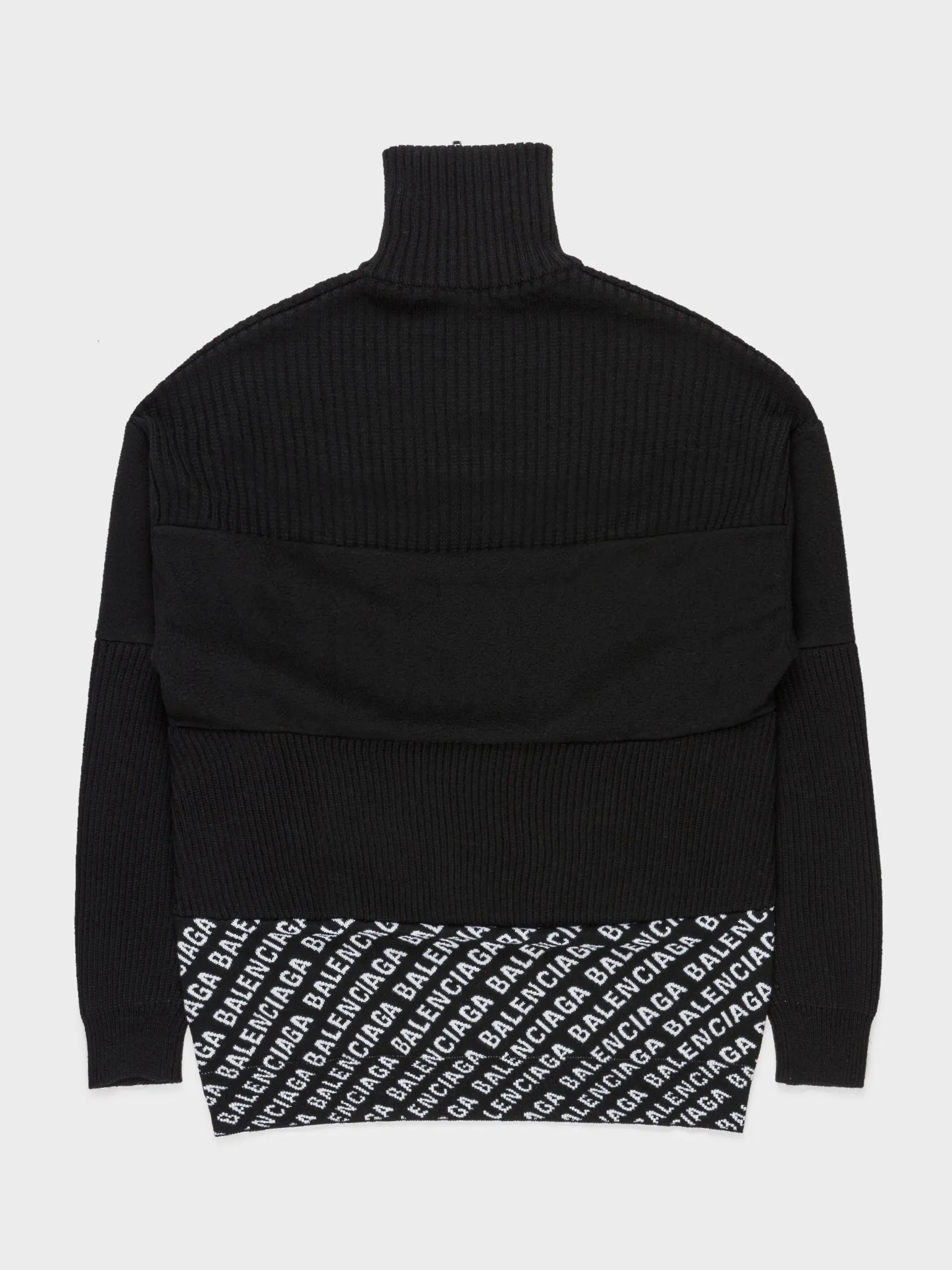 Oversized Knit Quarter Zip Turtleneck