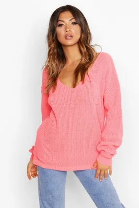 Oversized V Neck Sweater