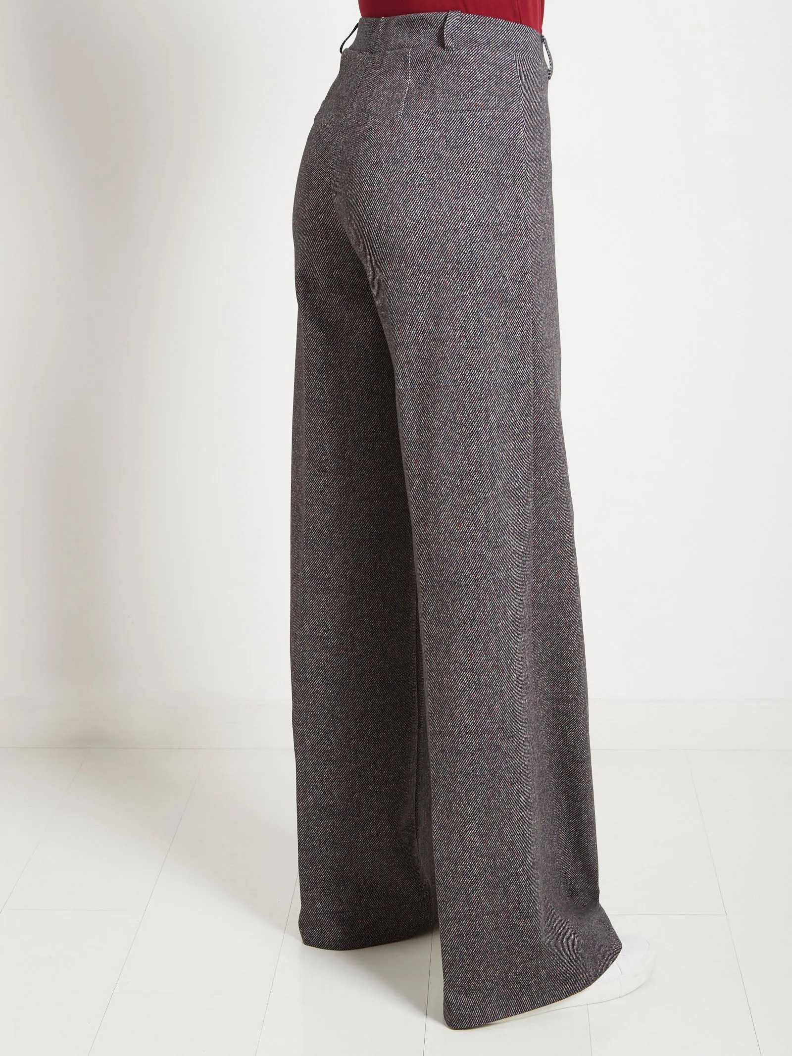 Pantalone Wide Leg in cotone elasticizzato