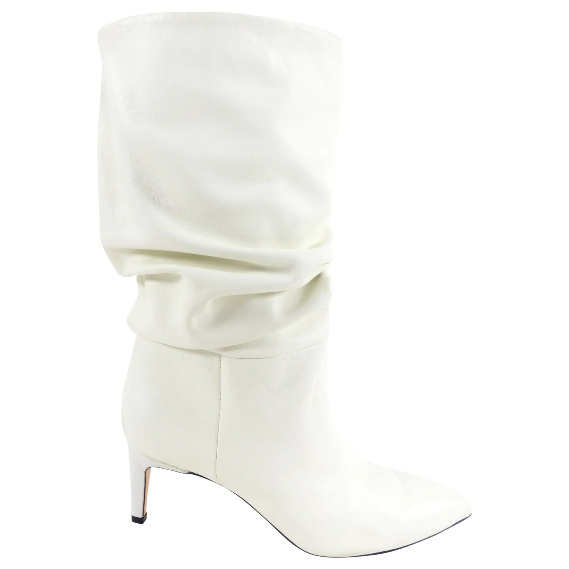 Paris Texas White Slouch Heel Boot - 38