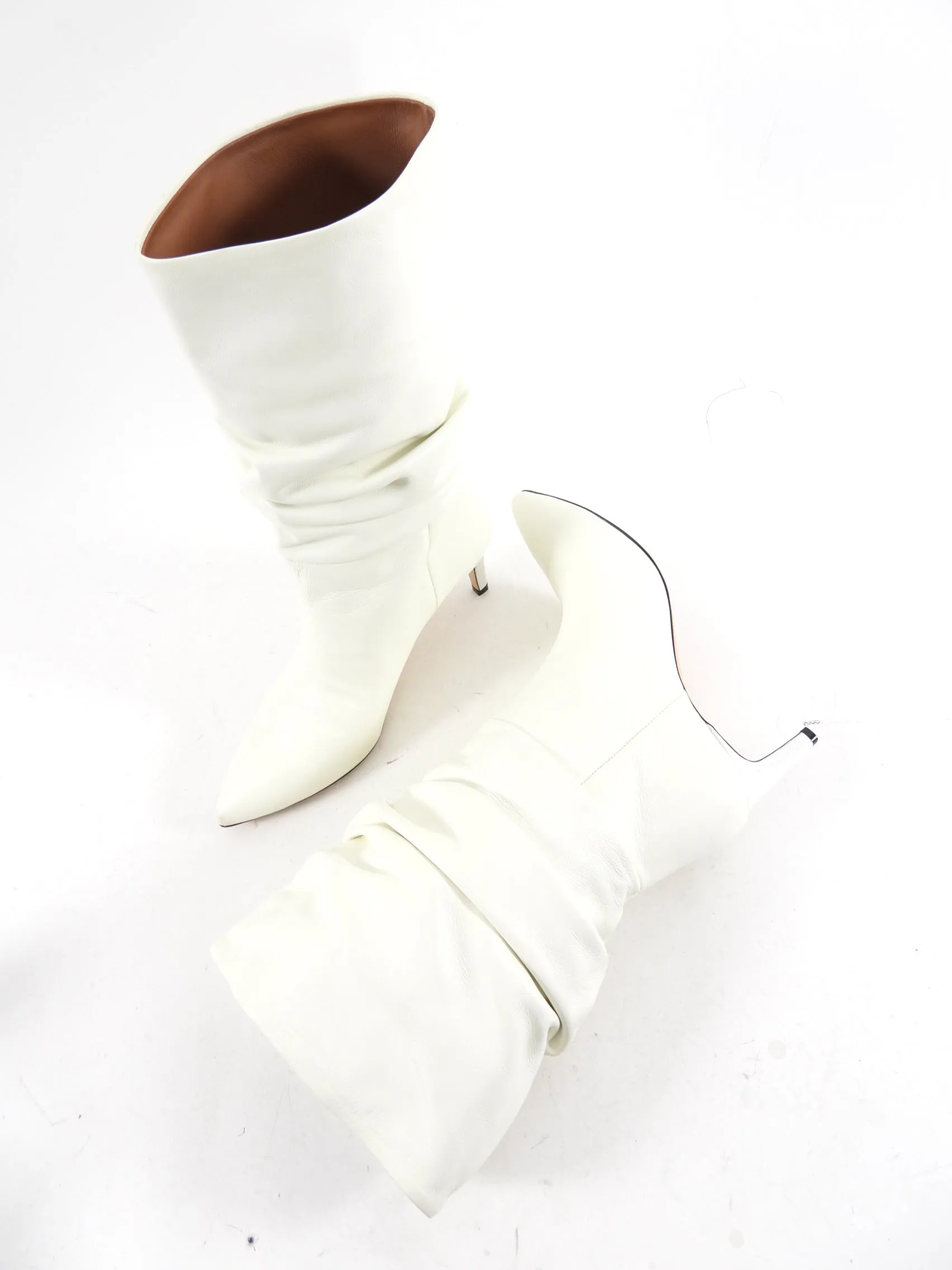 Paris Texas White Slouch Heel Boot - 38