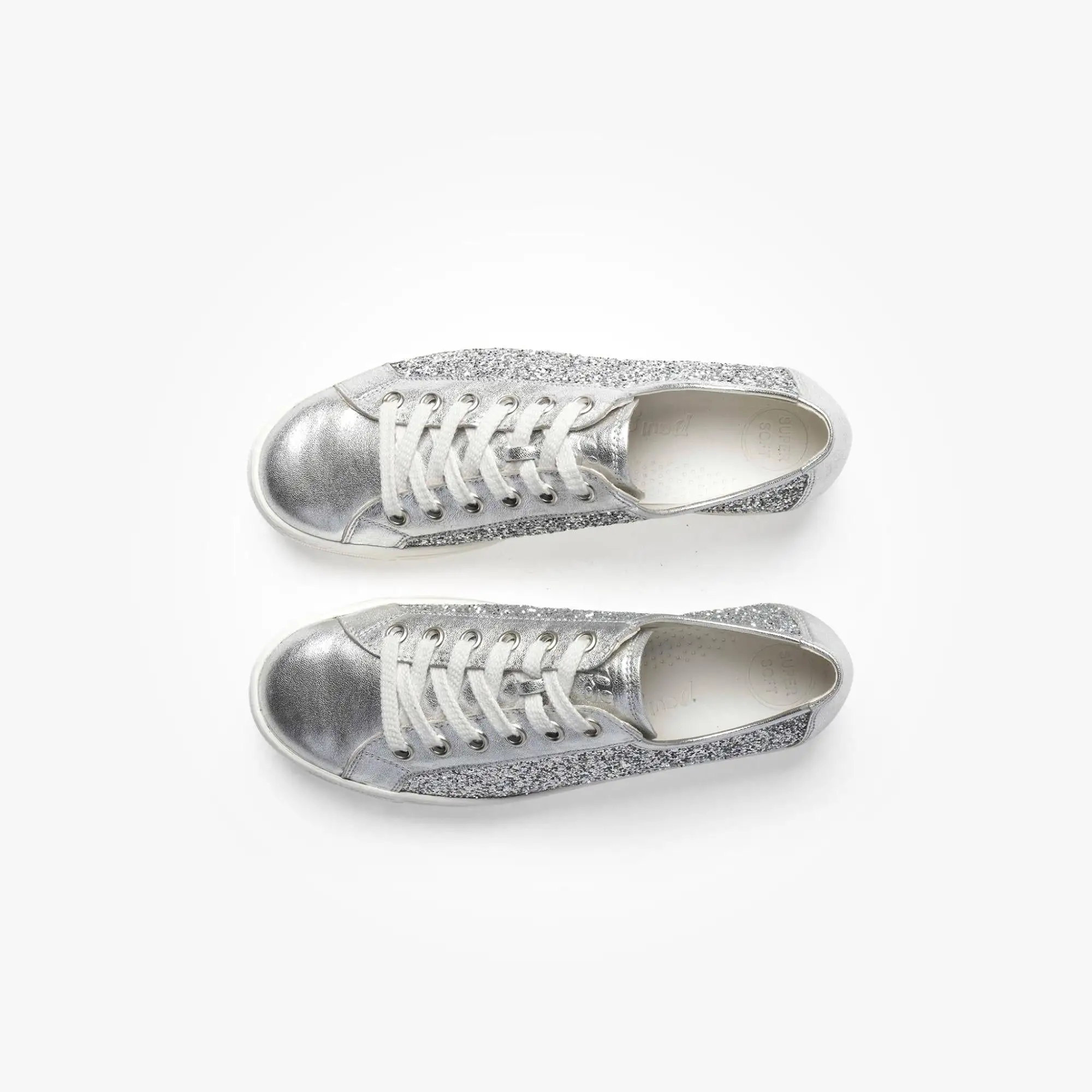 PAUL GREEN Silver Sequins Trainer 5242