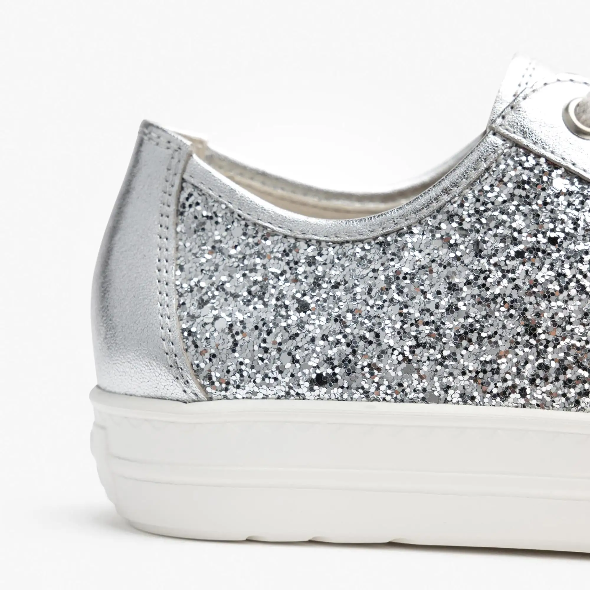 PAUL GREEN Silver Sequins Trainer 5242