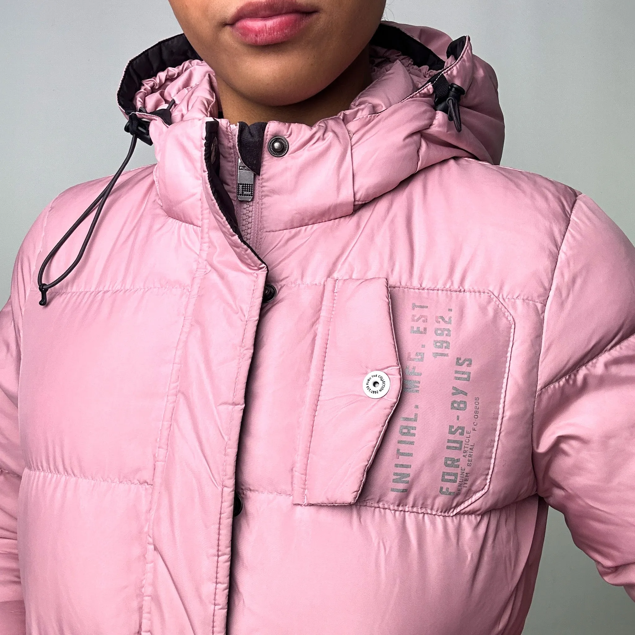 Pink 90s FUBU Puffer Jacket Coat (L)