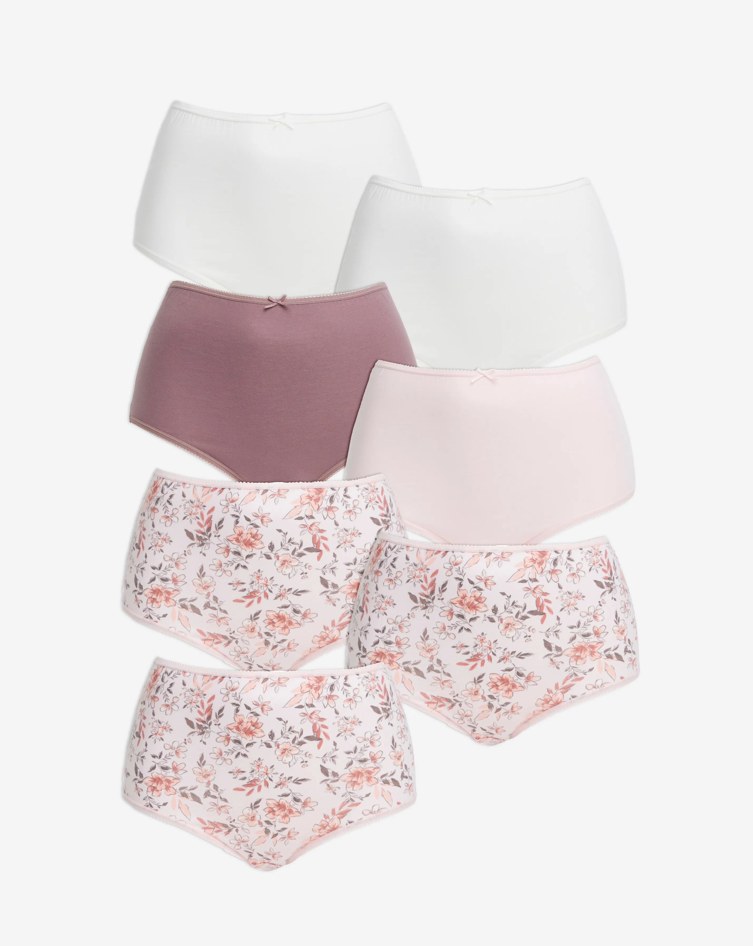 Pretty Secrets 7 Pack Cotton Full Brief Knickers