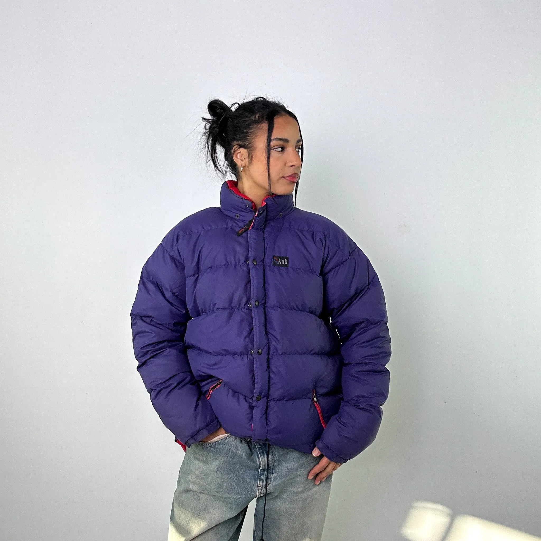 Purple 90s Rab Pertex Puffer Jacket Coat (XL)