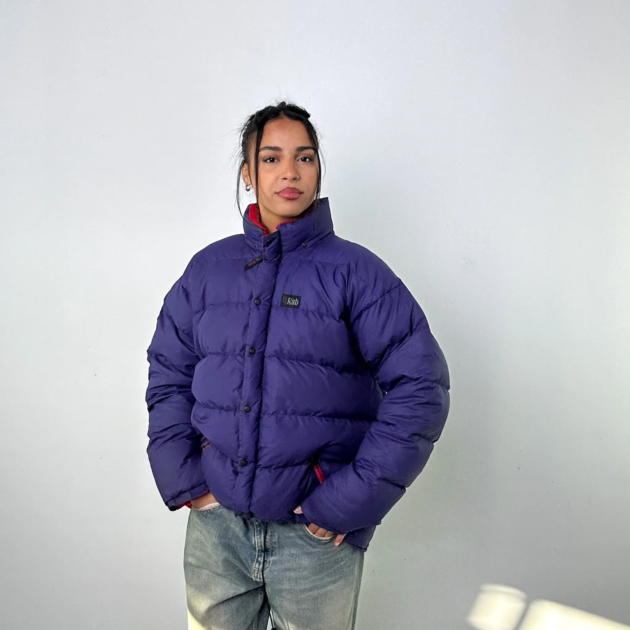 Purple 90s Rab Pertex Puffer Jacket Coat (XL)