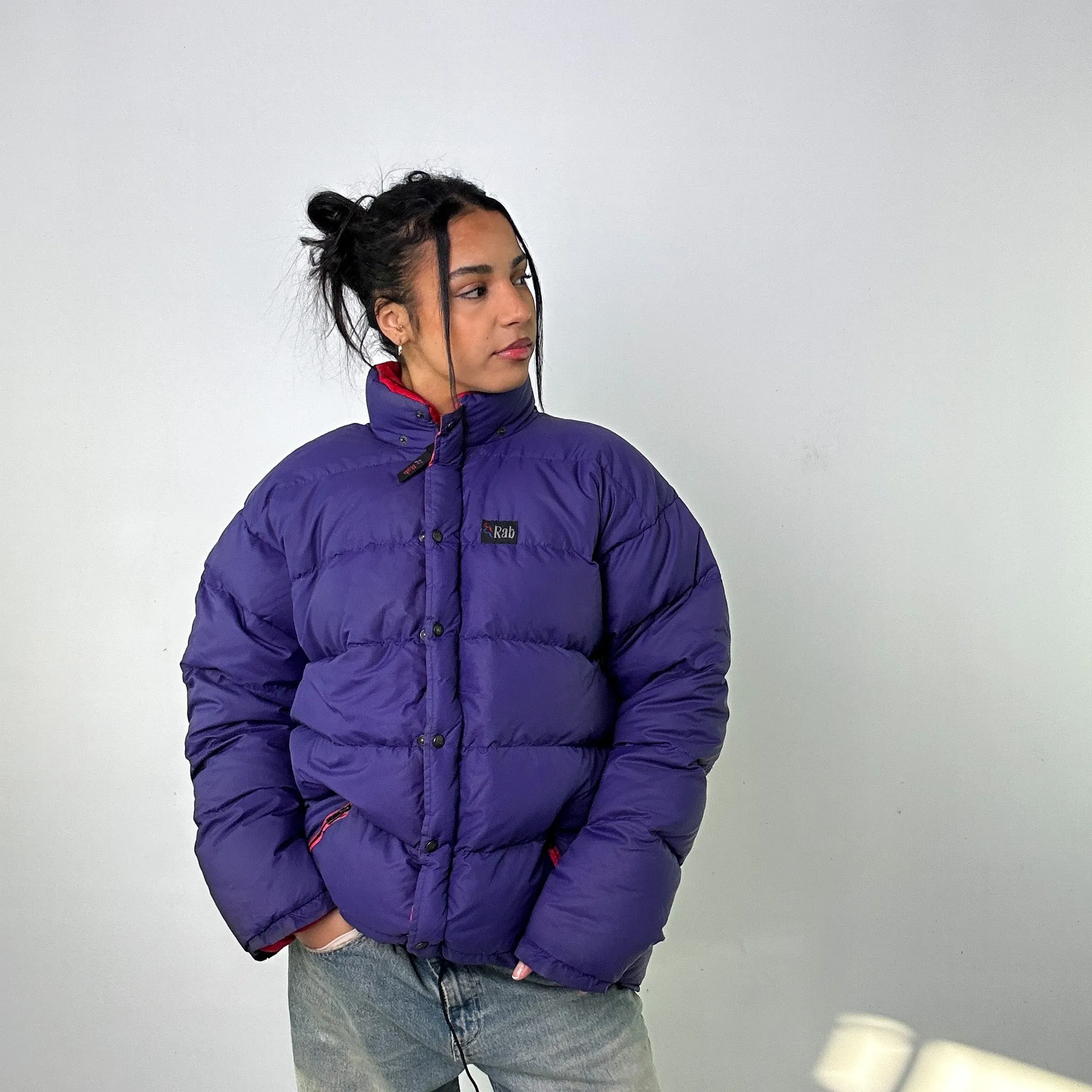 Purple 90s Rab Pertex Puffer Jacket Coat (XL)