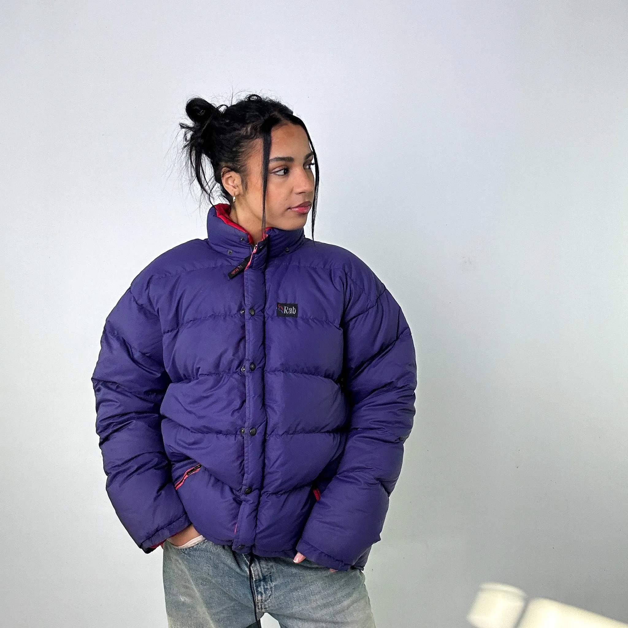 Purple 90s Rab Pertex Puffer Jacket Coat (XL)