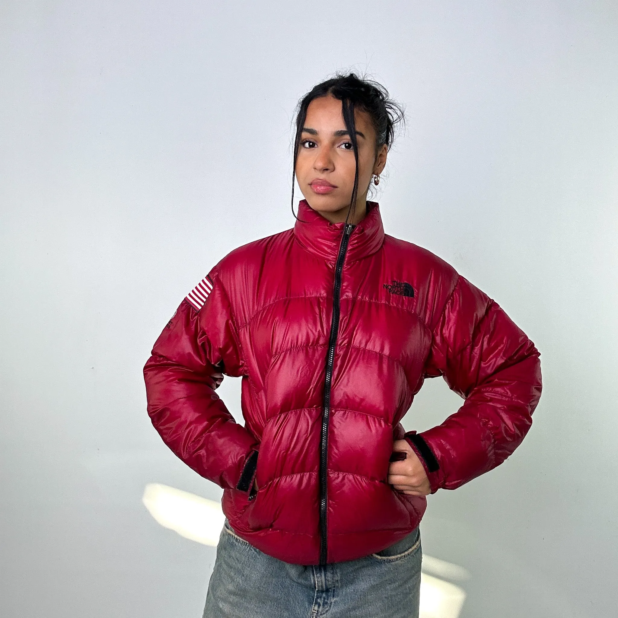 Purple 90s The North Face Summit Series Puffer Jacket Coat (M)