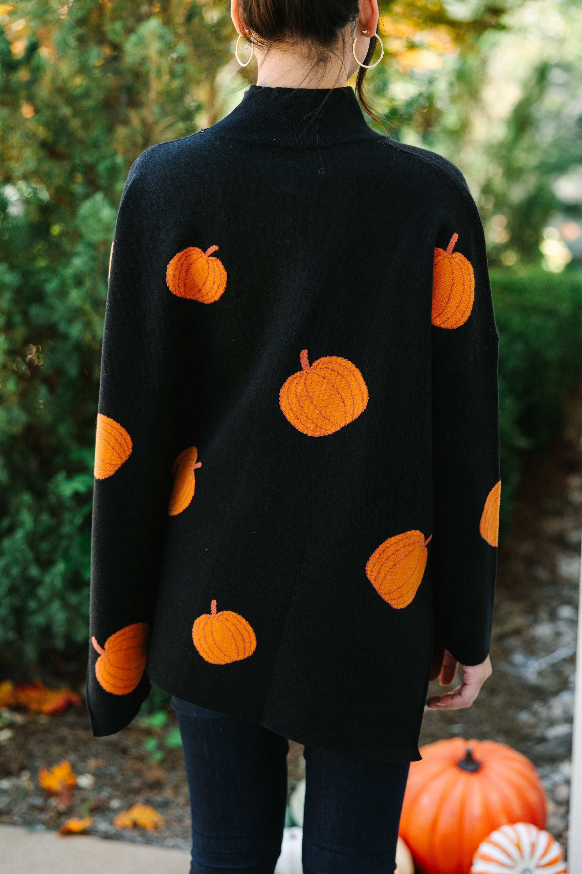 Quick Decisions Black Pumpkin Sweater