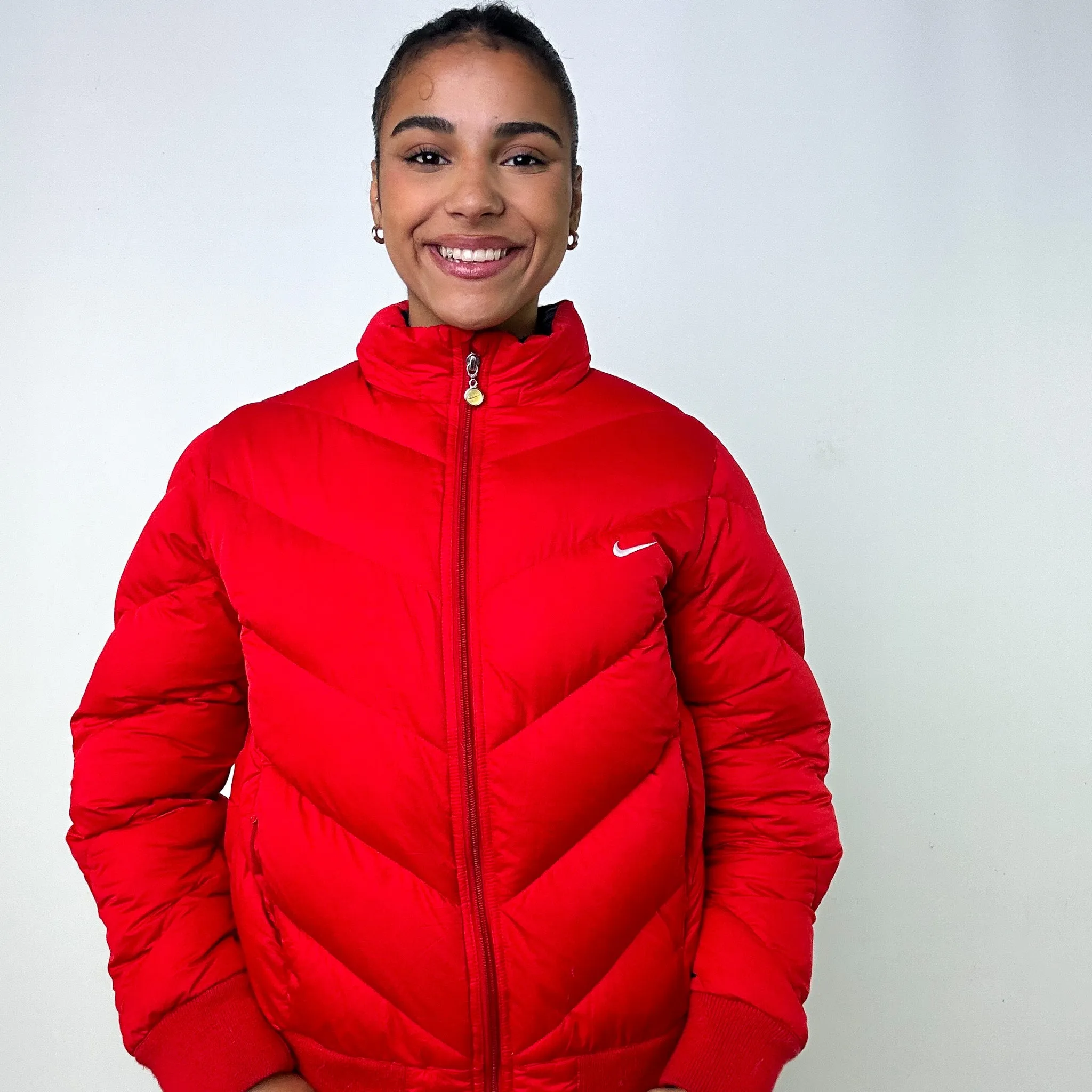 Red y2ks NIKE Puffer Jacket Coat (L)