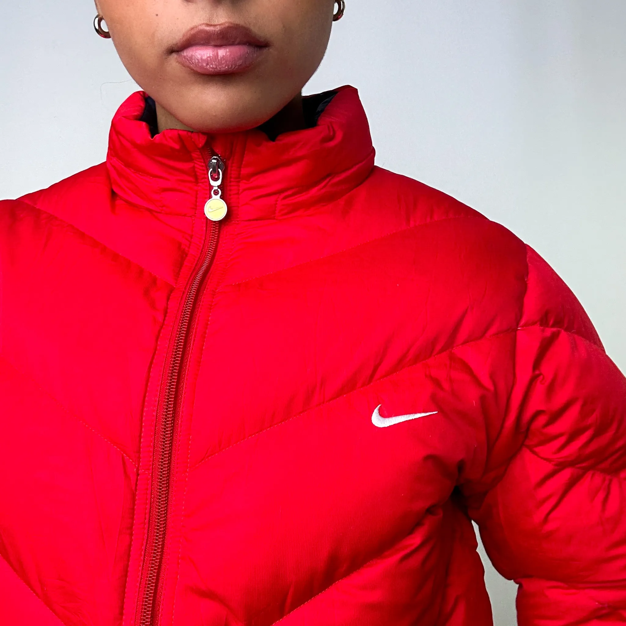 Red y2ks NIKE Puffer Jacket Coat (L)