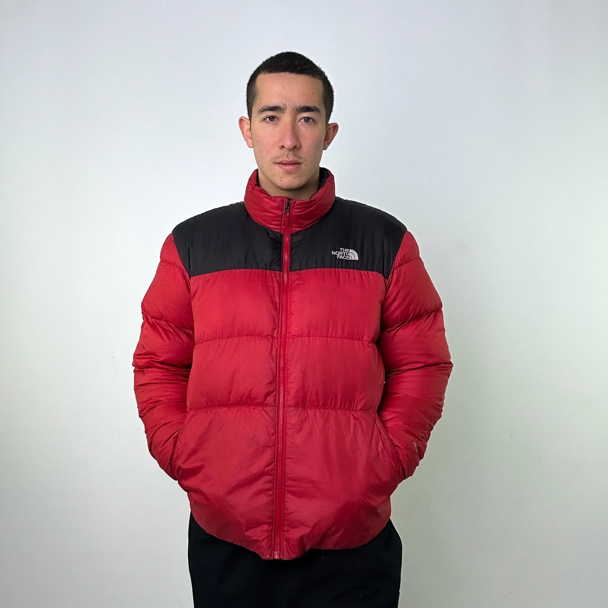 Red y2ks The North Face 700 Series Puffer Jacket Coat (XL)