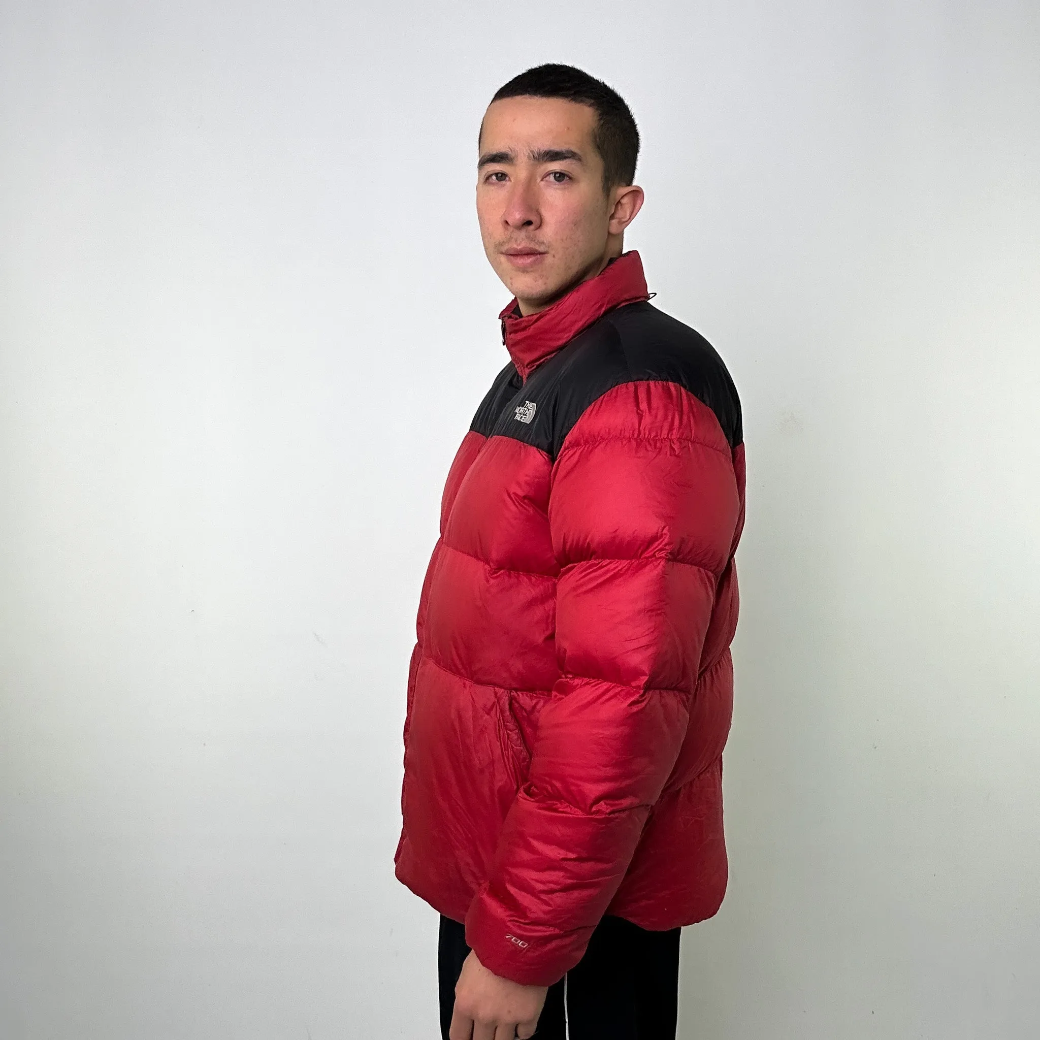 Red y2ks The North Face 700 Series Puffer Jacket Coat (XL)