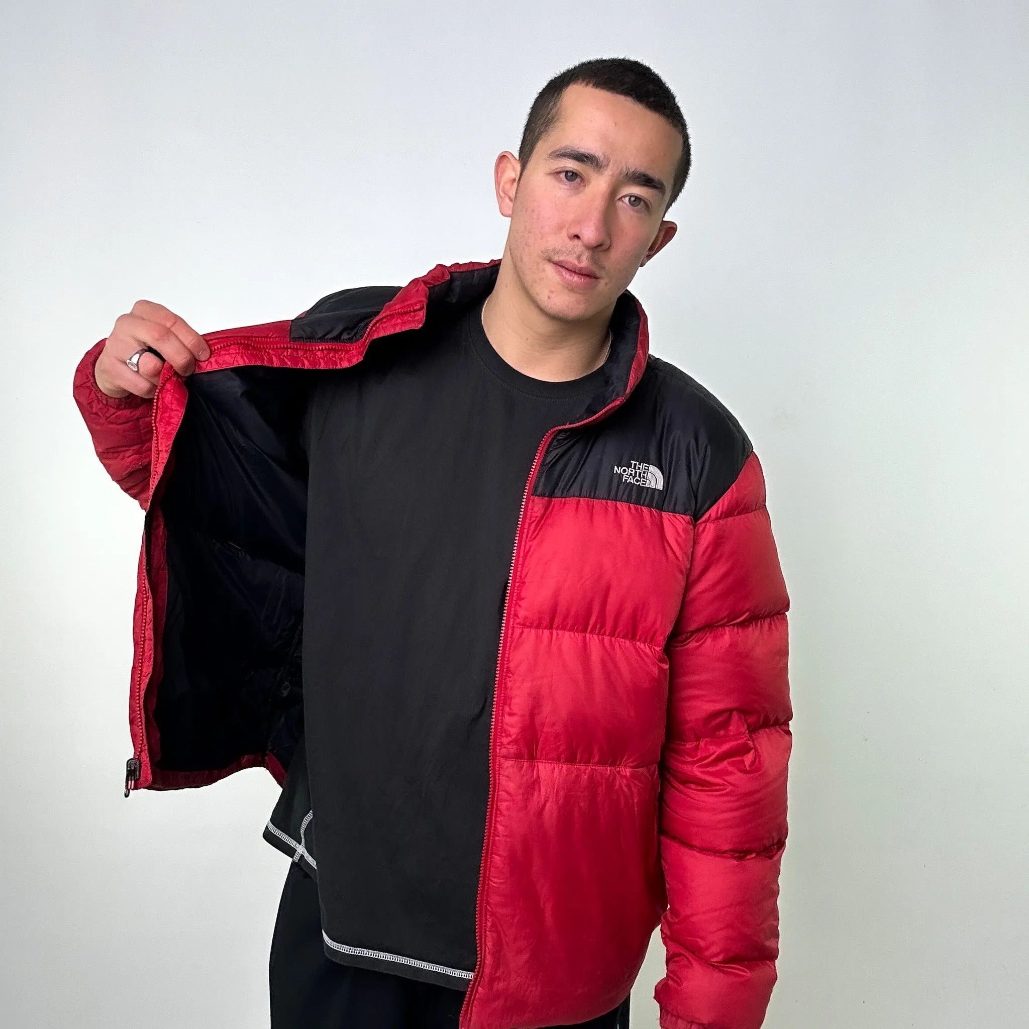 Red y2ks The North Face 700 Series Puffer Jacket Coat (XL)