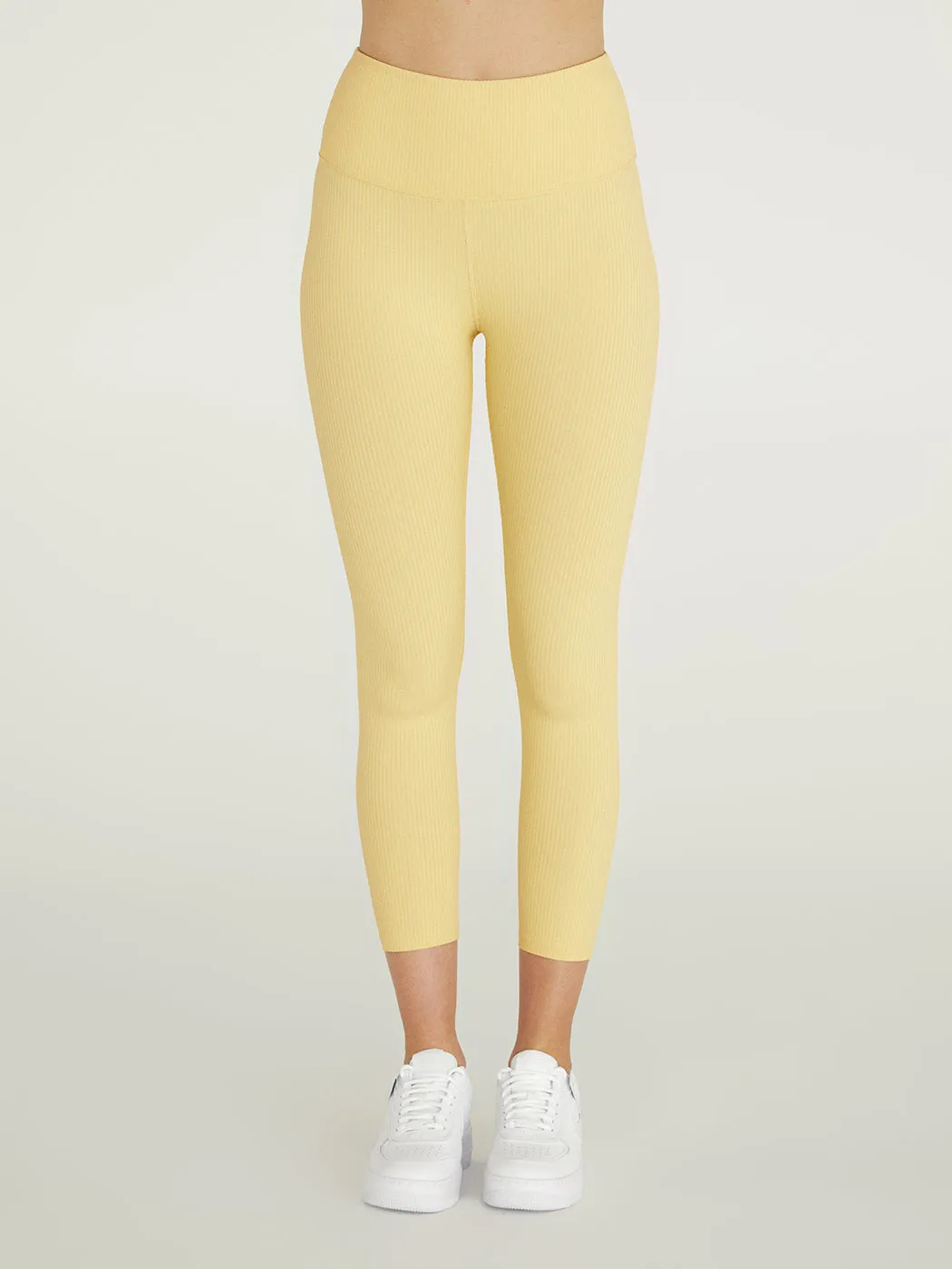 Ribbed 7/8 Legging - Butter Yellow