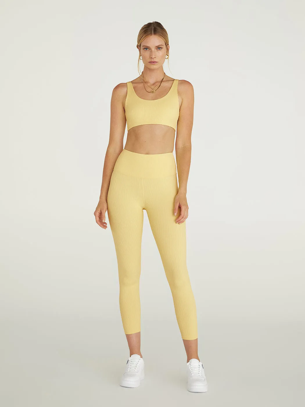 Ribbed 7/8 Legging - Butter Yellow